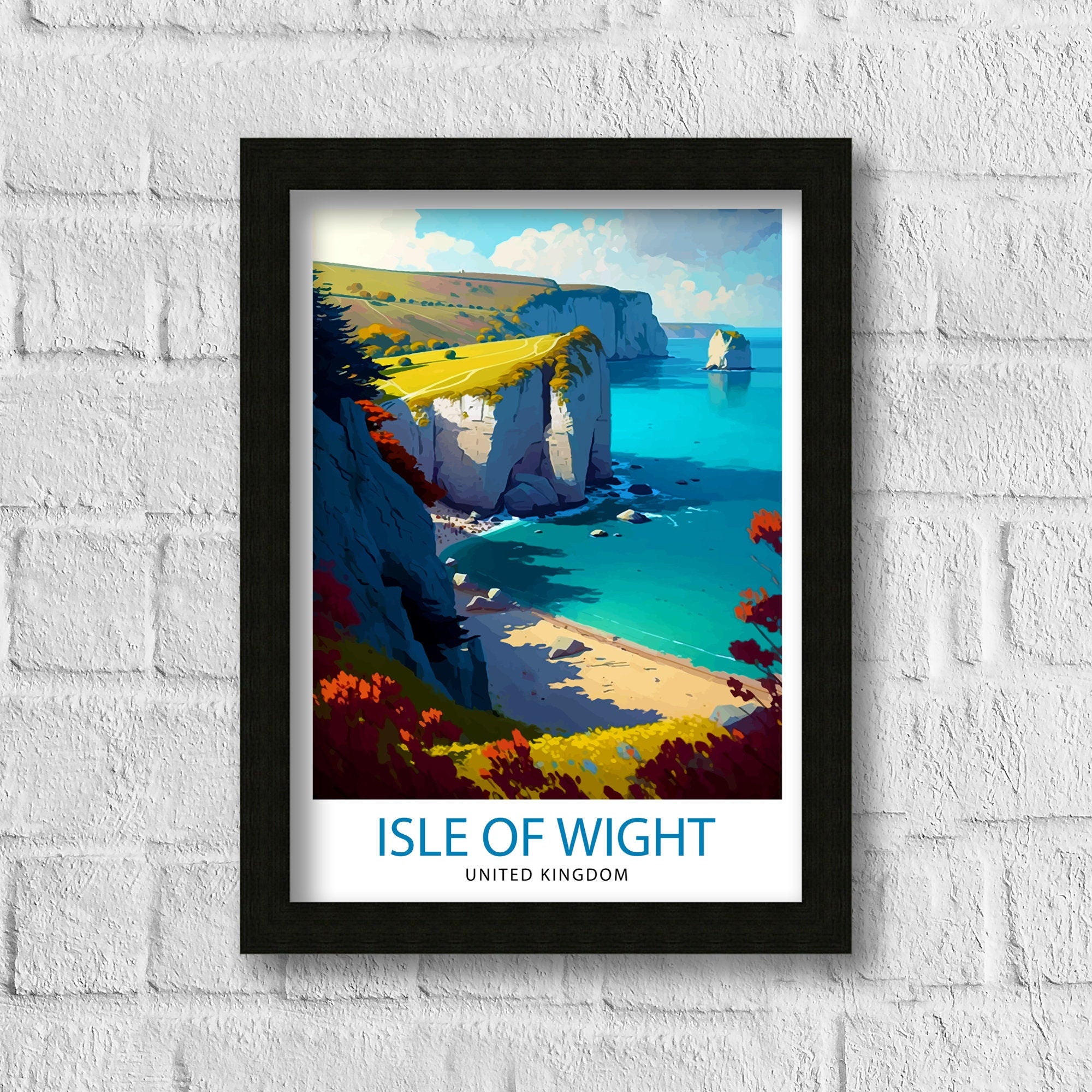 Isle of Wight Travel Print Isle of Wight Wall Decor Isle of Wight Poster Isle of Wight Illustration Travel Prints Isle of Wight Art Print