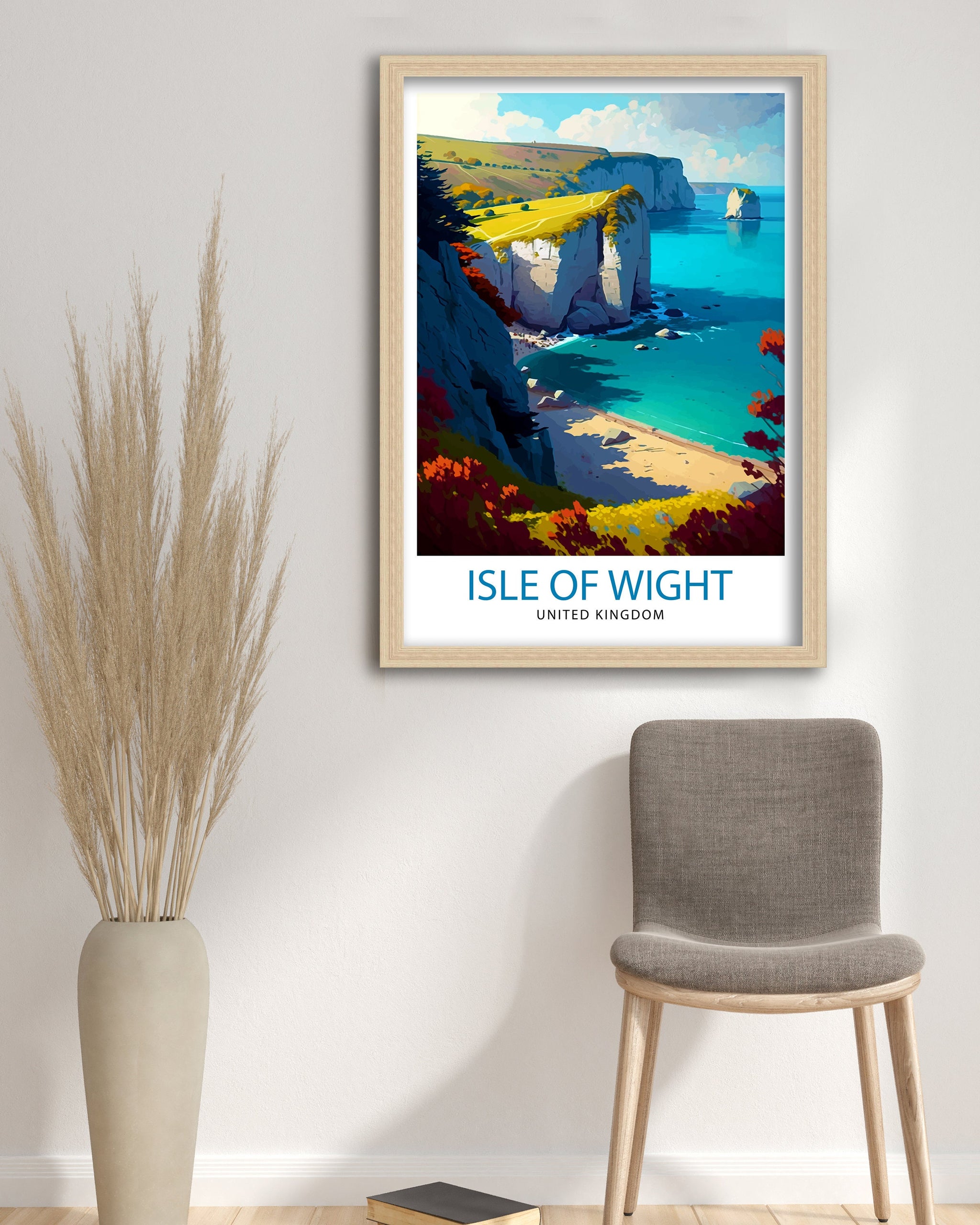 Isle of Wight Travel Print Isle of Wight Wall Decor Isle of Wight Poster Isle of Wight Illustration Travel Prints Isle of Wight Art Print