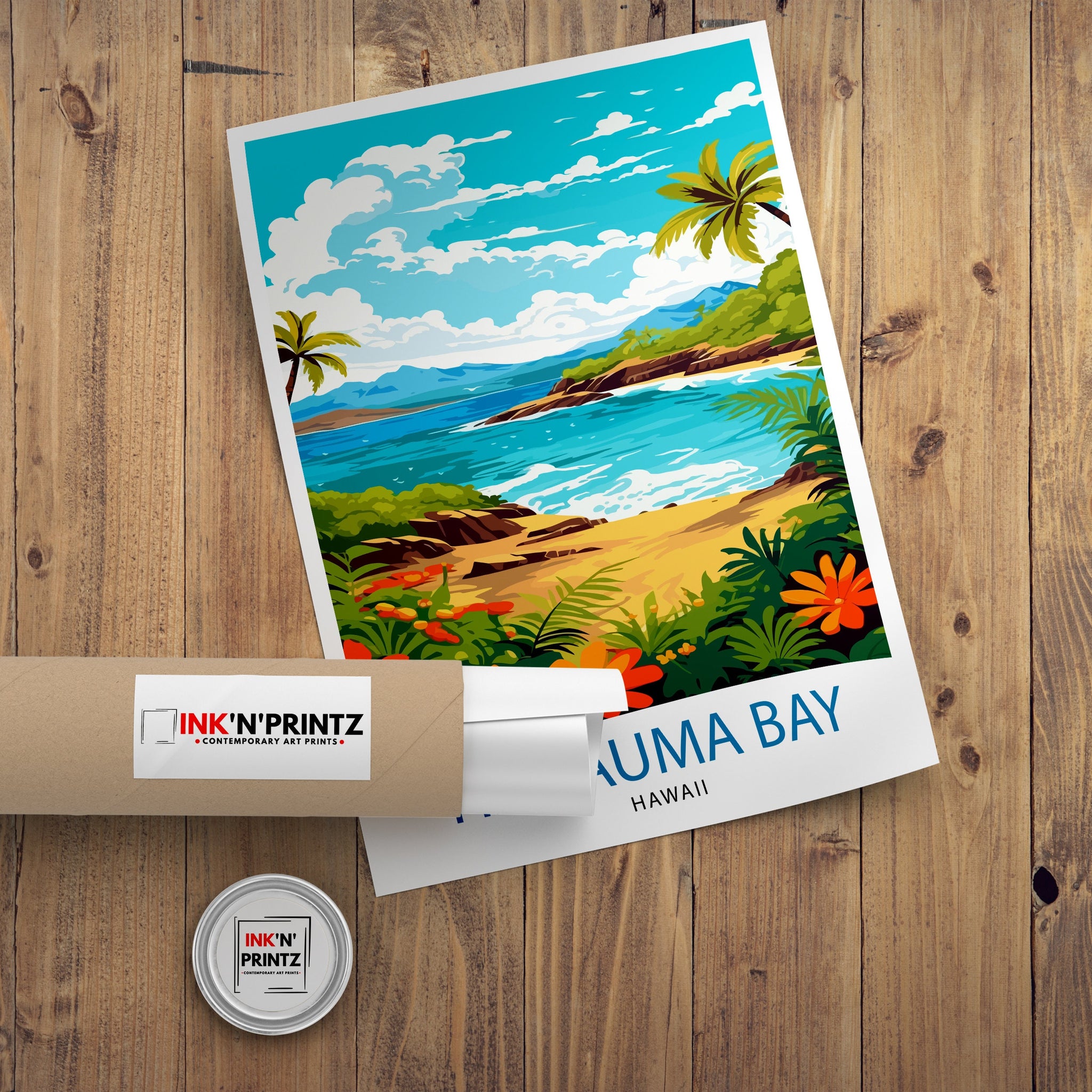 Hanauma Bay Hawaii Travel Poster