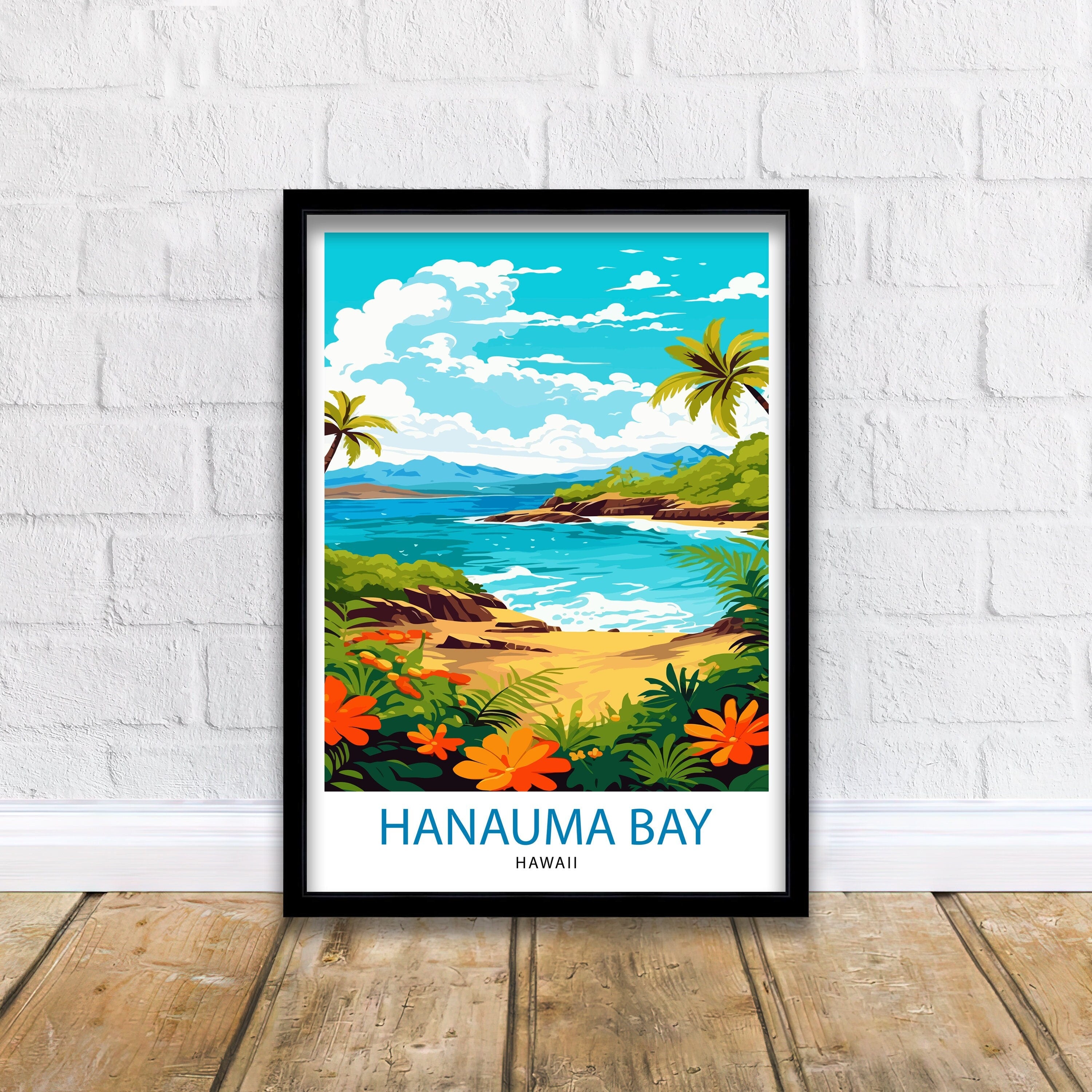 Hanauma Bay Hawaii Travel Poster