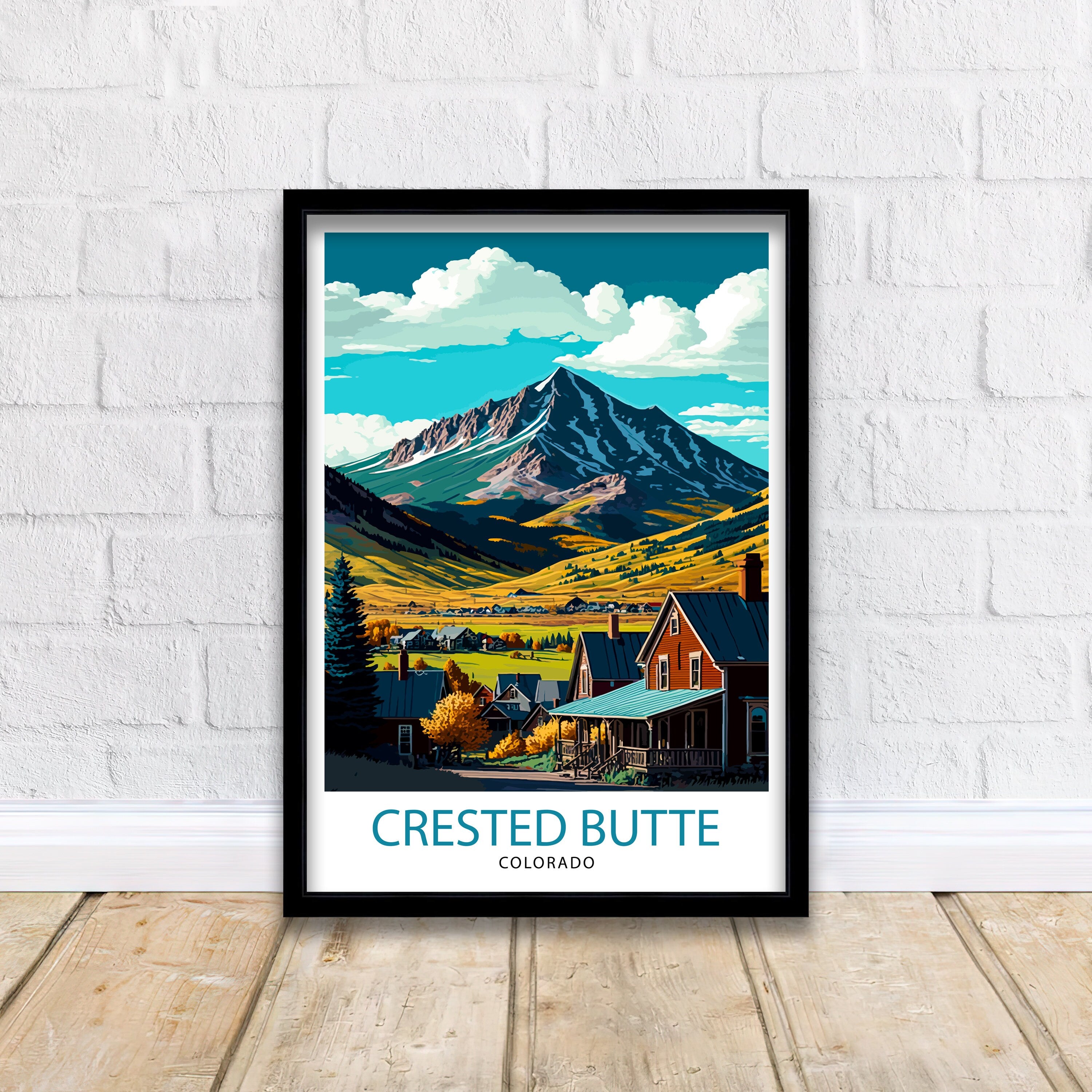 Mount Elbert Colorado Travel Poster Colorado Wall Art Mountain Landscape Print Colorado Adventure Decor Gift for Hikers