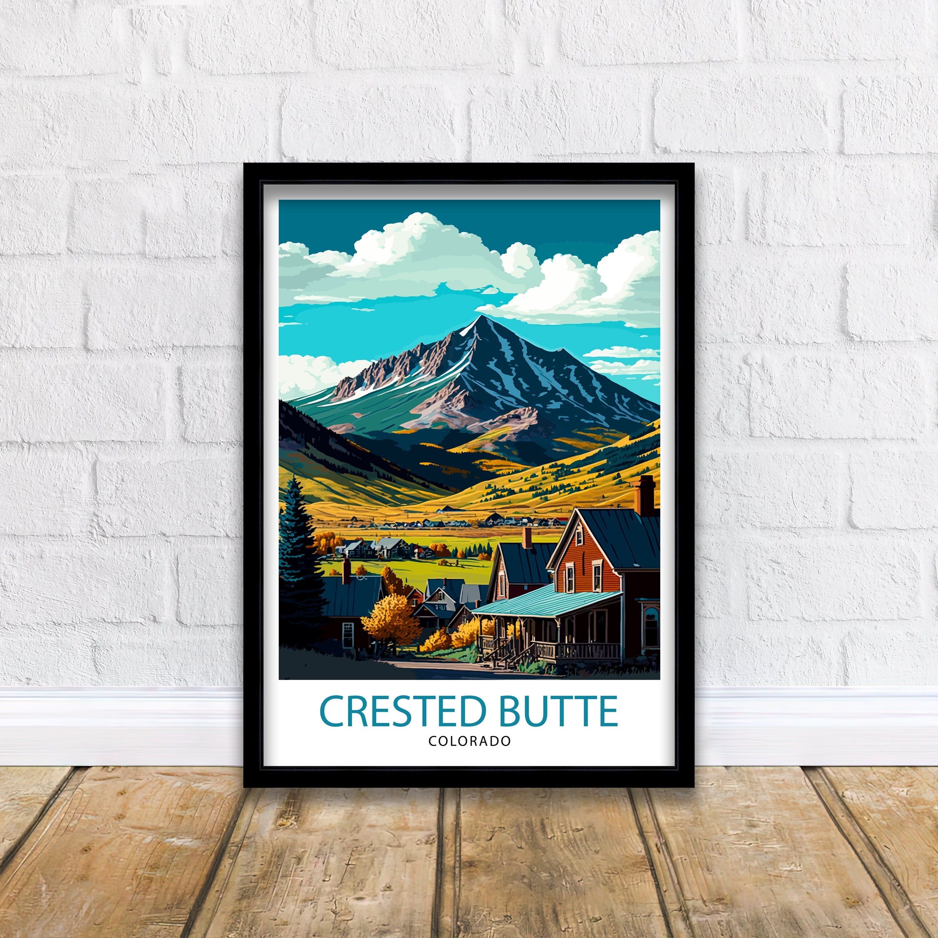Mount Elbert Colorado Travel Poster Colorado Wall Art Mountain Landscape Print Colorado Adventure Decor Gift for Hikers