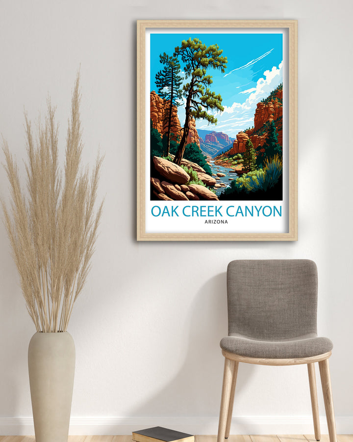 Oak Tree Canyon Arizona Travel Poster Desert