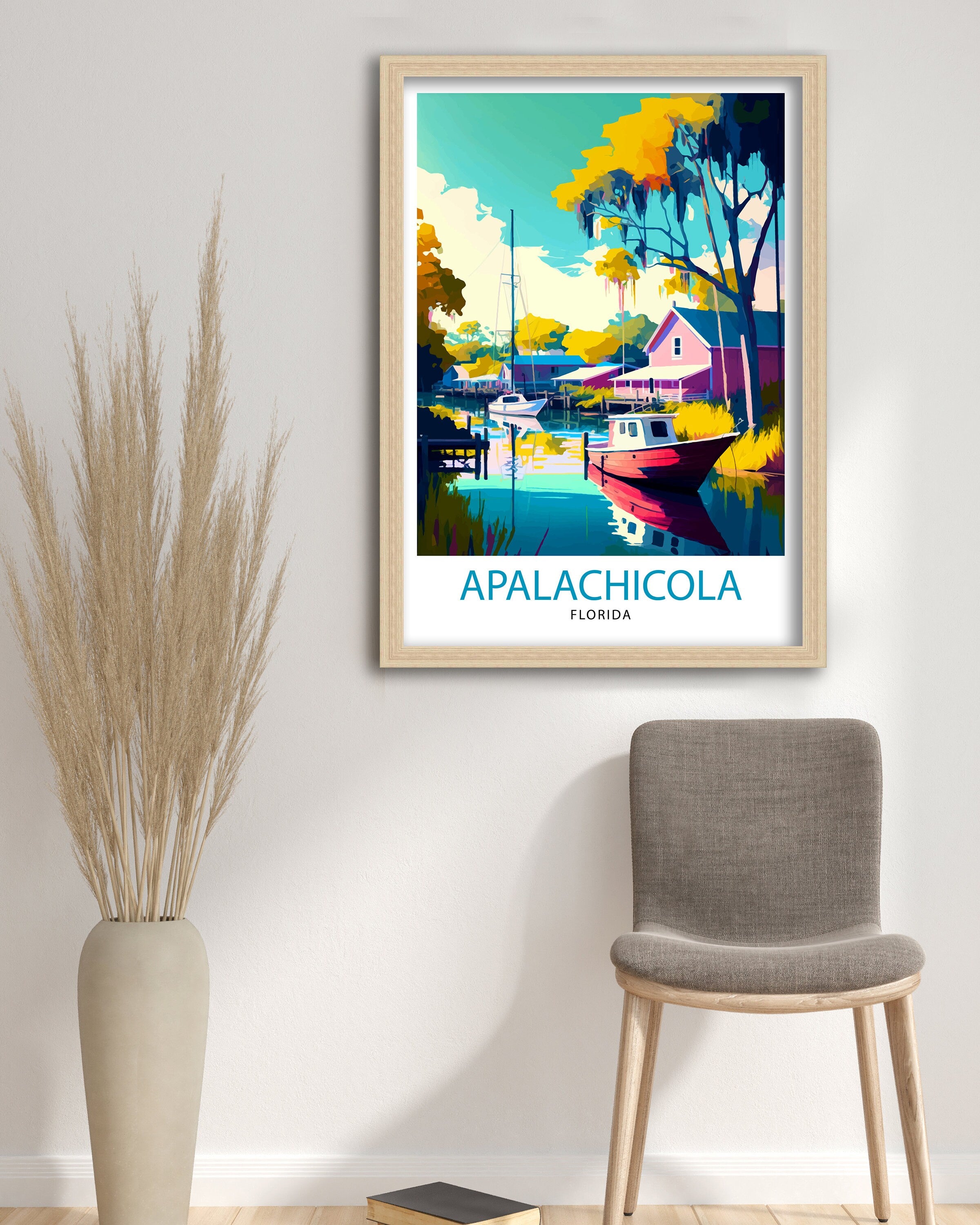 Apalachicola Florida Travel Print| Apalachicola Wall Decor Apalachicola Poster Florida Travel Prints Apalachicola Art Print Apalachicola