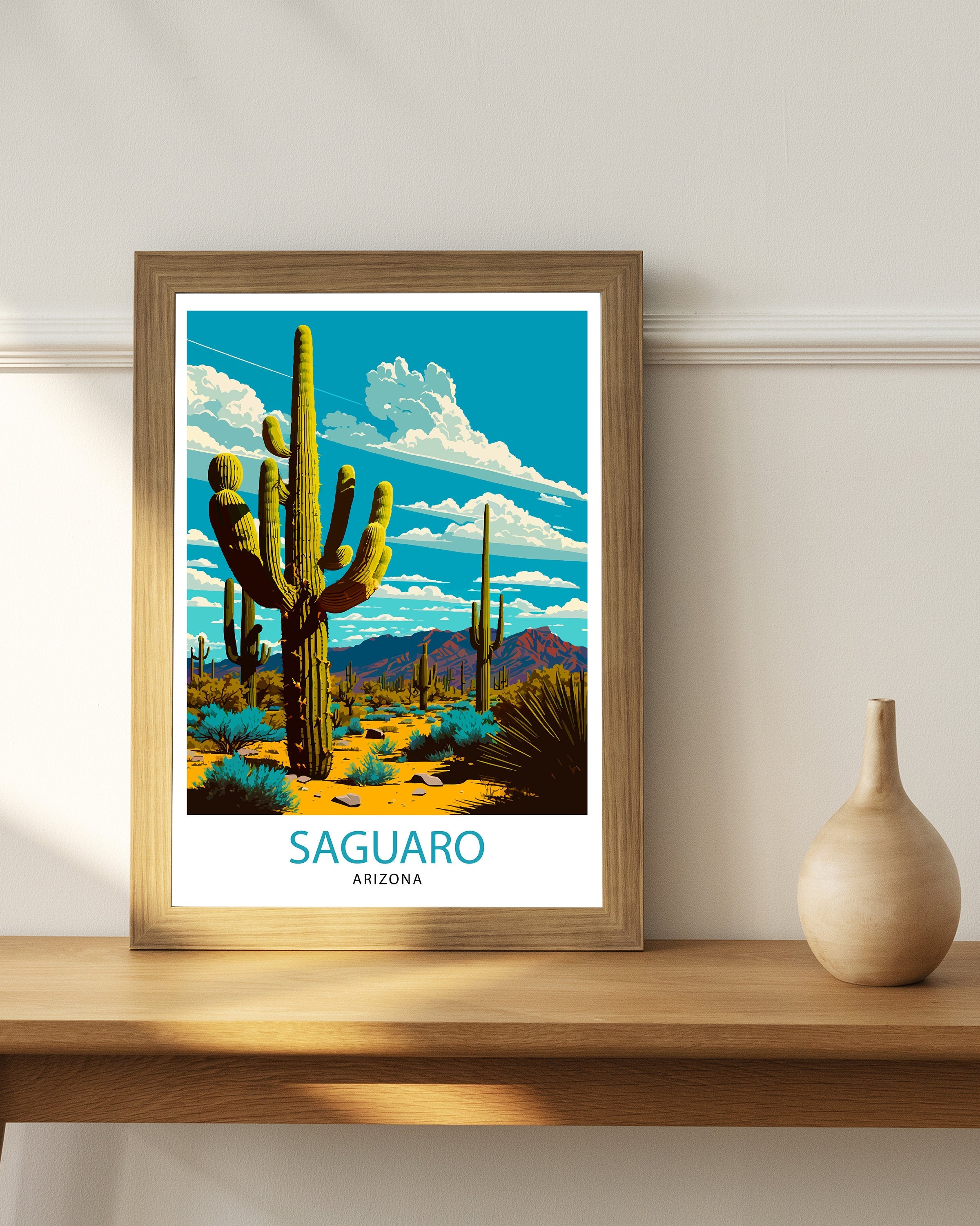 Saguaro Arizona Travel Print Saguaro Wall Decor Saguaro Poster Arizona Travel Prints Saguaro Art Print Saguaro Illustration Saguaro Wall Art