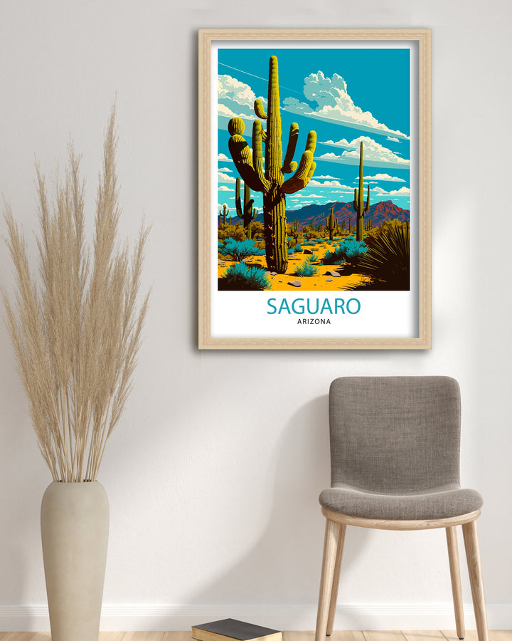 Saguaro Arizona Travel Poster Saguaro