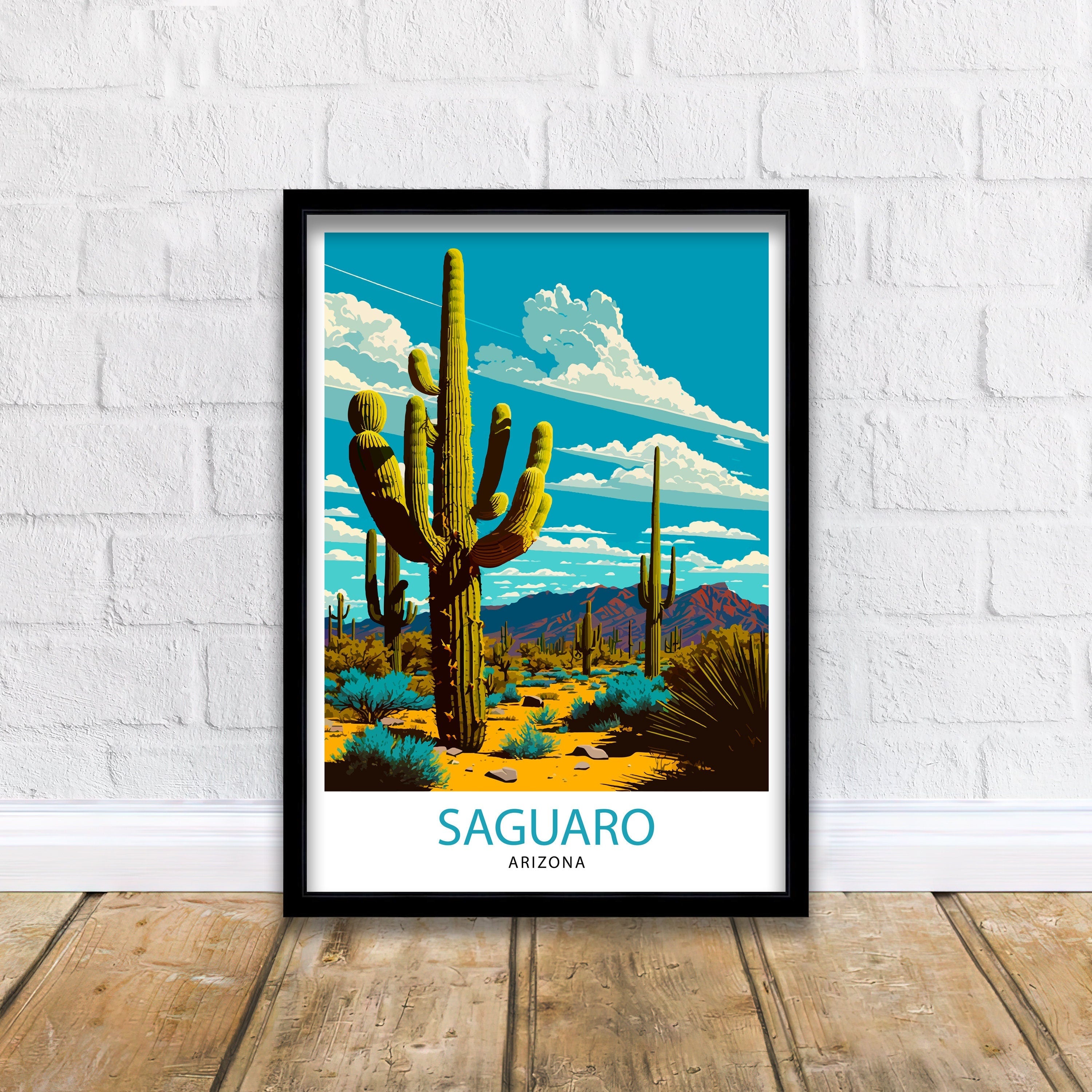 Saguaro Arizona Travel Print Saguaro Wall Decor Saguaro Poster Arizona Travel Prints Saguaro Art Print Saguaro Illustration Saguaro Wall Art