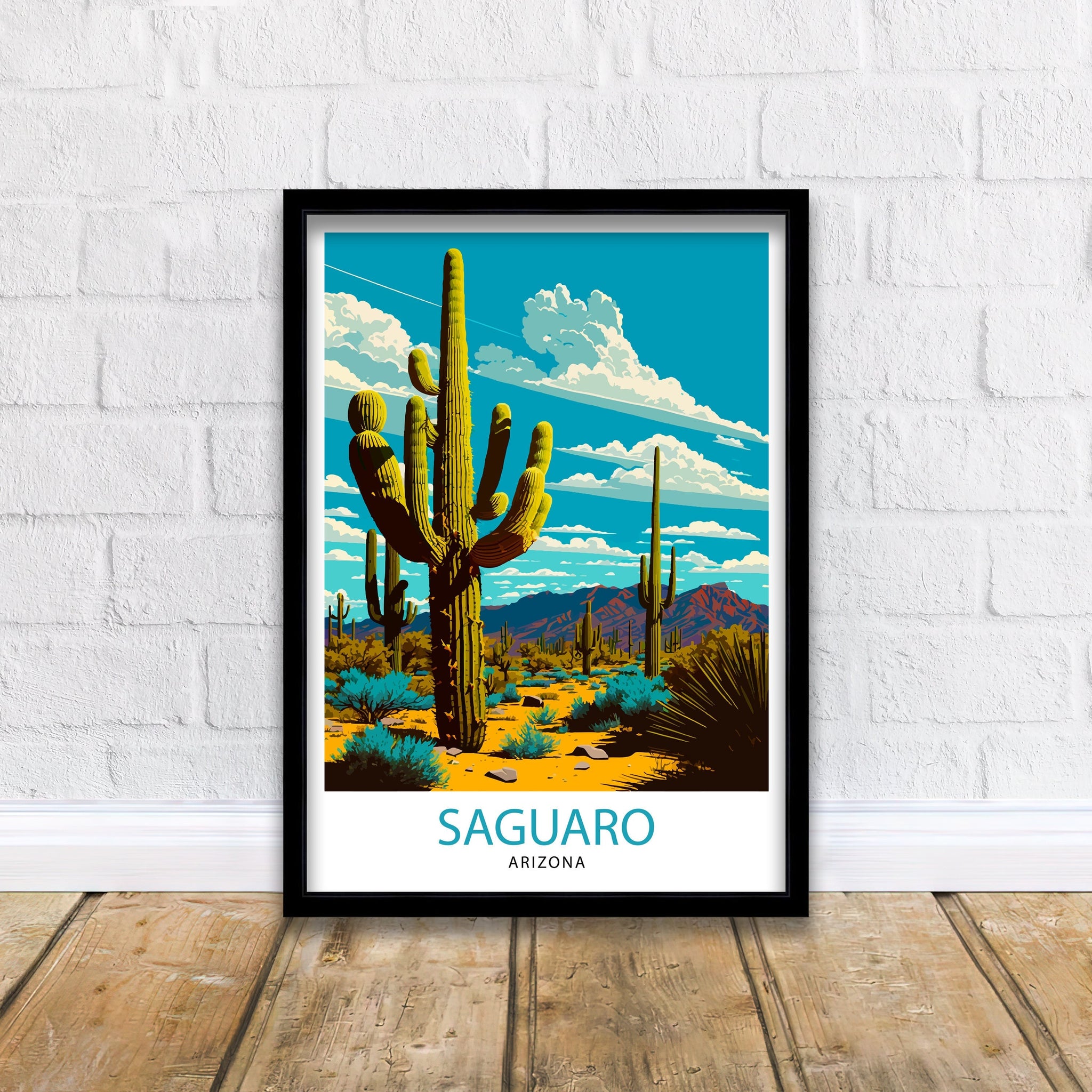 Saguaro Arizona Travel Print Saguaro Wall Decor Saguaro Poster Arizona Travel Prints Saguaro Art Print Saguaro Illustration Saguaro Wall Art