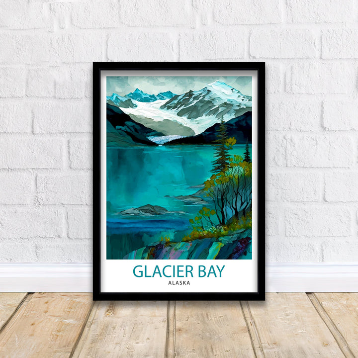 Glacier Bay Alaska Travel Poster