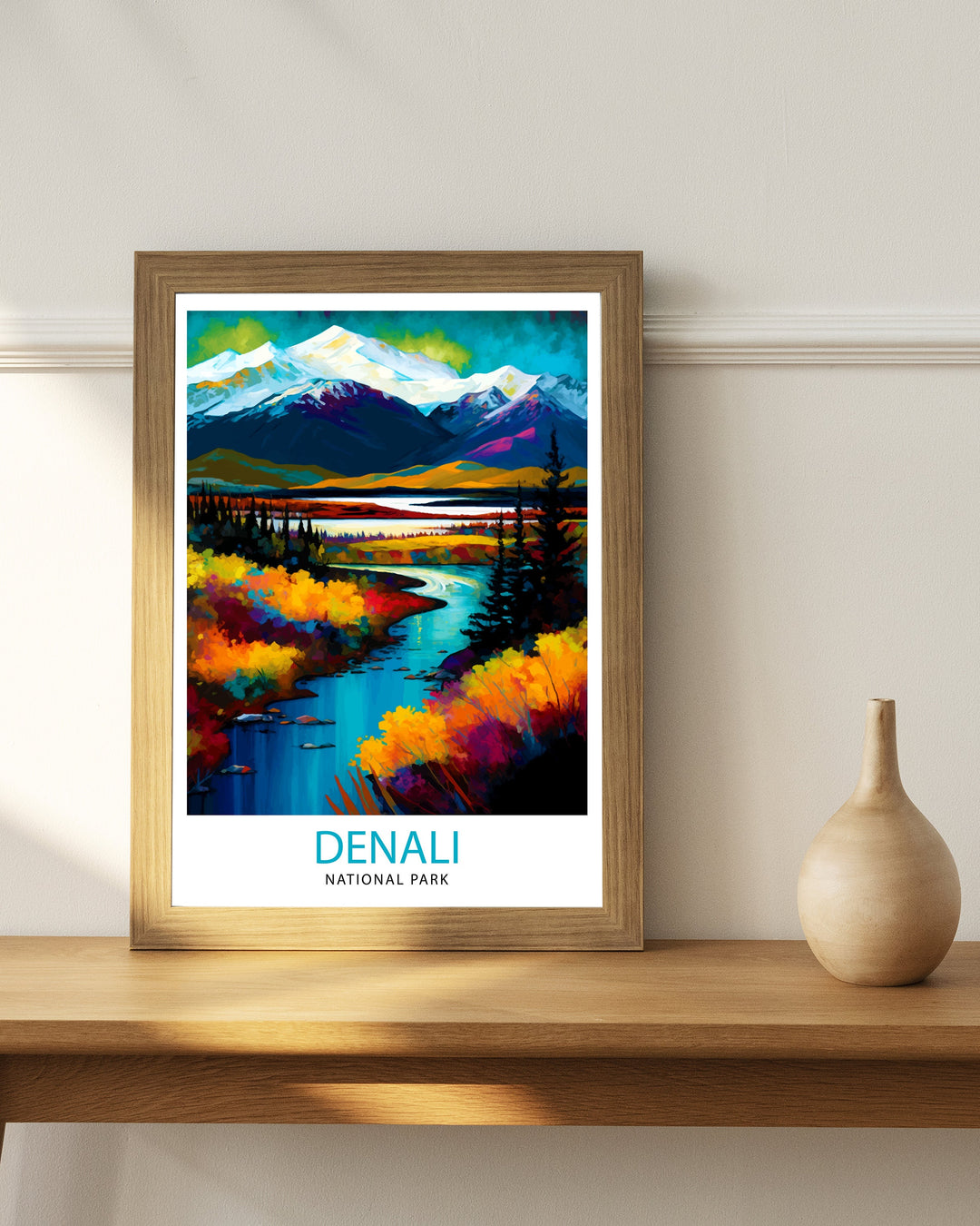 Denali National Park Alaska Travel Poster Denali