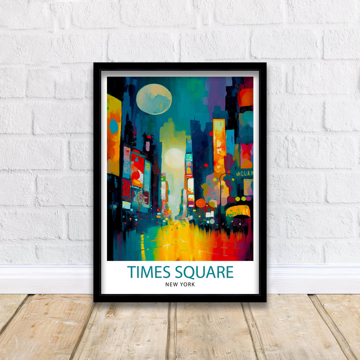 Time Square New York Travel Poster