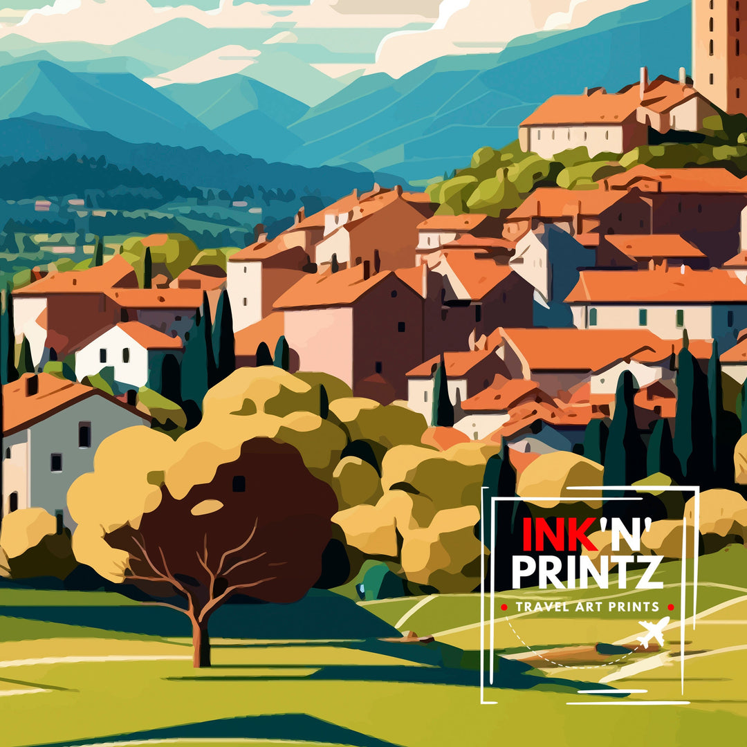 Nova Gradiška Croatia Travel Poster , Croatian Cityscape Wall Art, Croatia Travel Poster, Nova Gradiška Souvenir, Home Decor