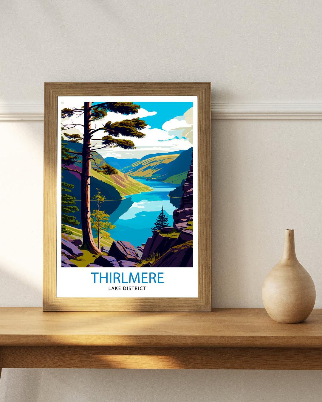 Thirlmere Lake District Travel Poster Lake District