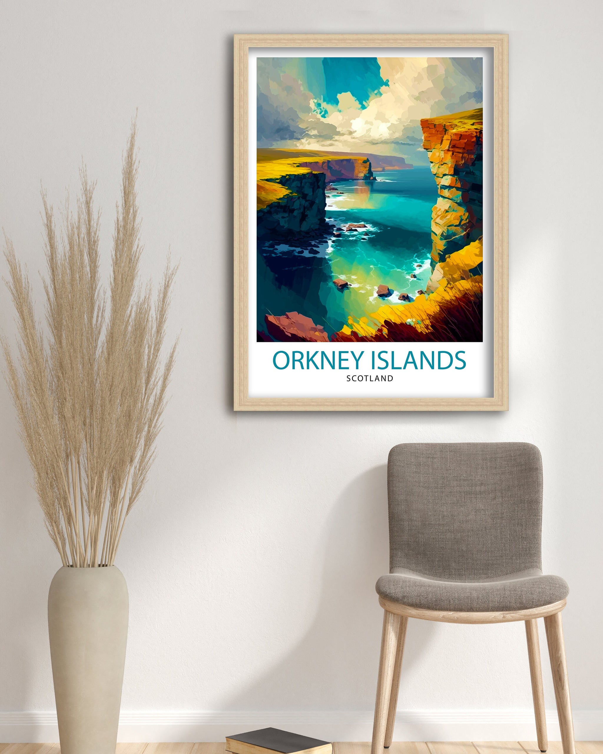 Orkney Islands Travel Print Orkney Wall Decor Orkney Home Living Decor Orkney Islands Illustration Travel Poster Gift for Orkney Orkney