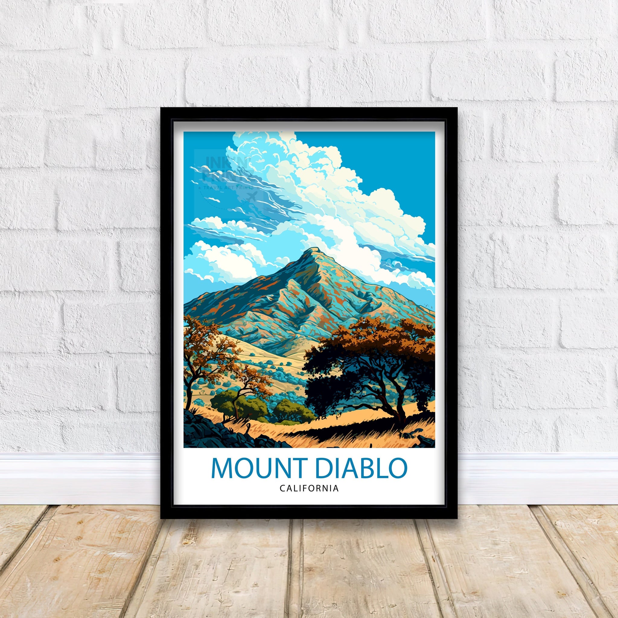 Mount Diablo Travel Print| Mount Diablo Wall Decor Mount Diablo Poster California Travel Prints Mount Diablo Art Print Mount Diablo