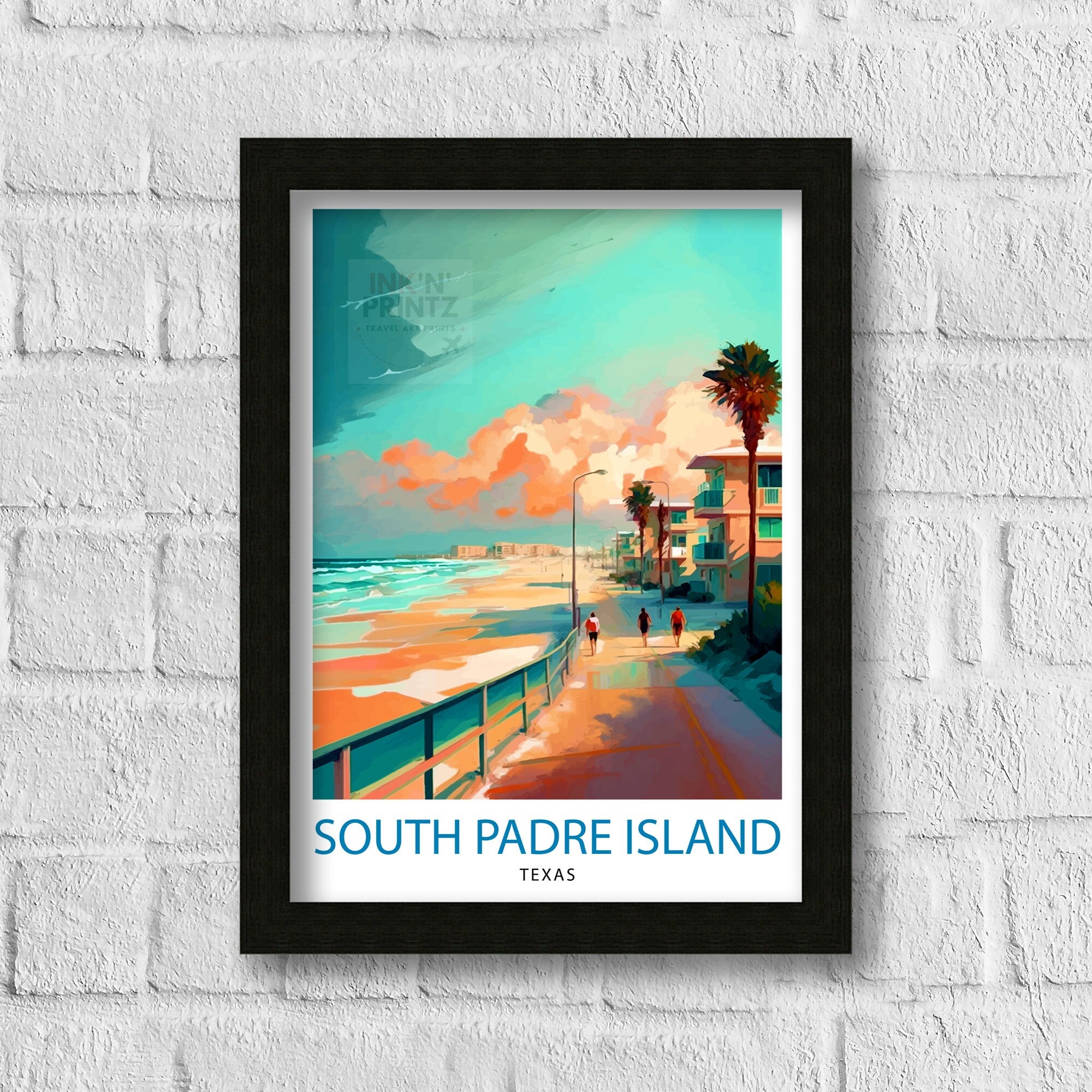 South Padre Island Travel Print South Padre Island Wall Decor South Padre Island Poster Texas Travel Prints South Padre Island Art Print