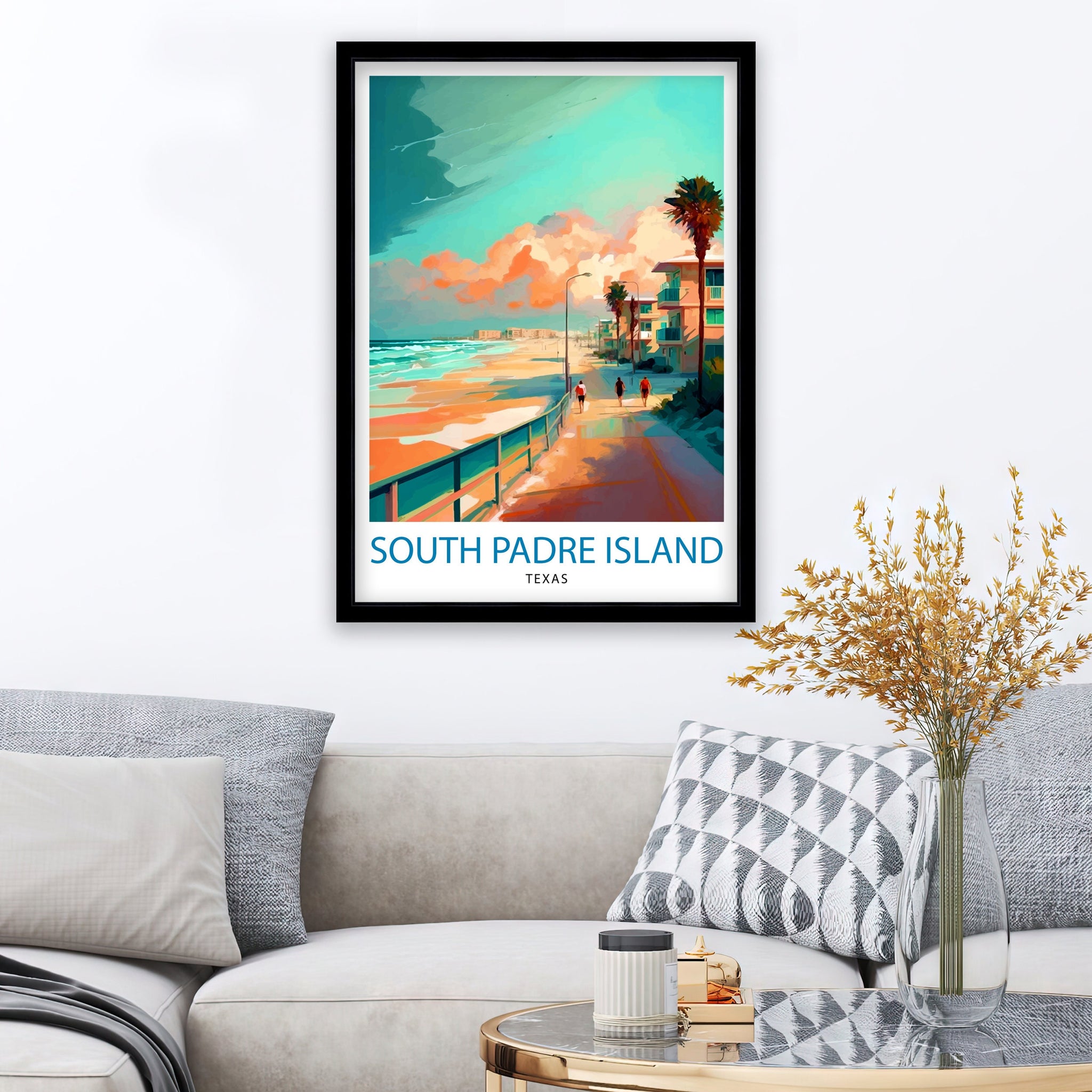 South Padre Island Travel Print South Padre Island Wall Decor South Padre Island Poster Texas Travel Prints South Padre Island Art Print