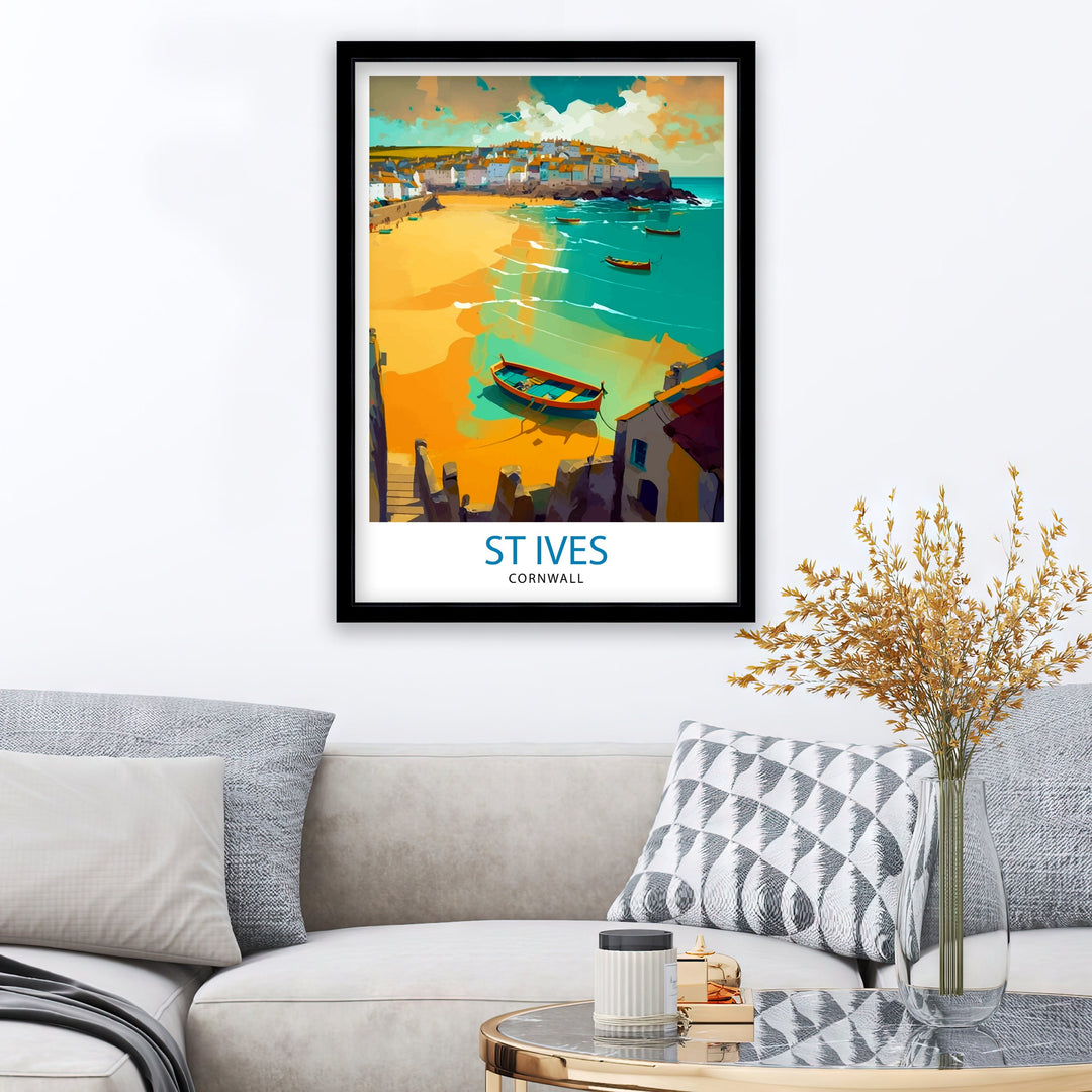 St Ives Cornwall Travel Poster St Ives