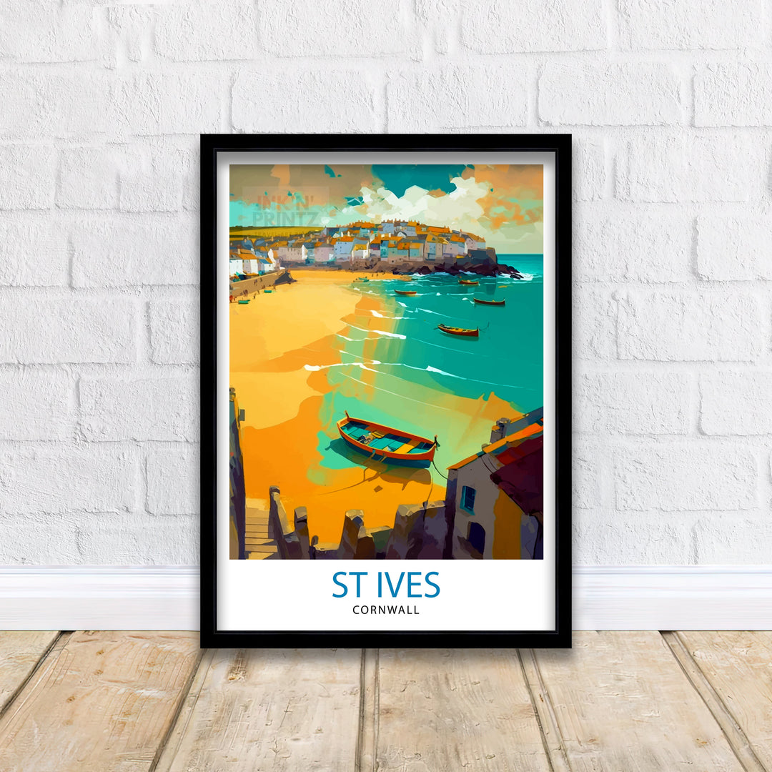 St Ives Cornwall Travel Poster St Ives