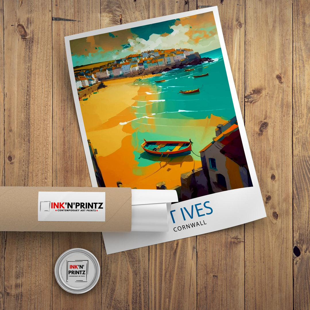 St Ives Cornwall Travel Poster St Ives