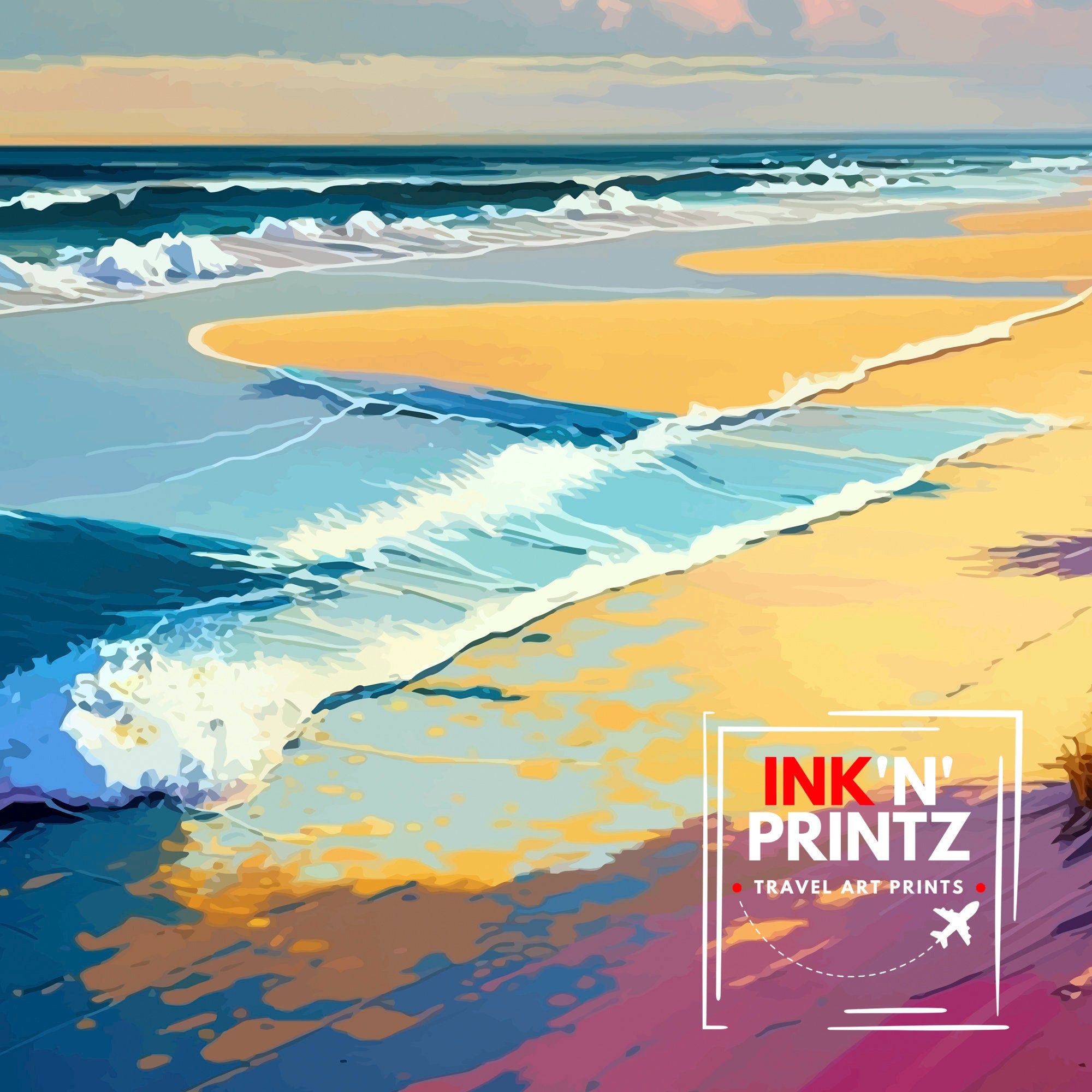 Padre Island Travel Print| South Padre Island Wall Decor South Padre Island Poster Texas Travel Prints South Padre Island Art Print