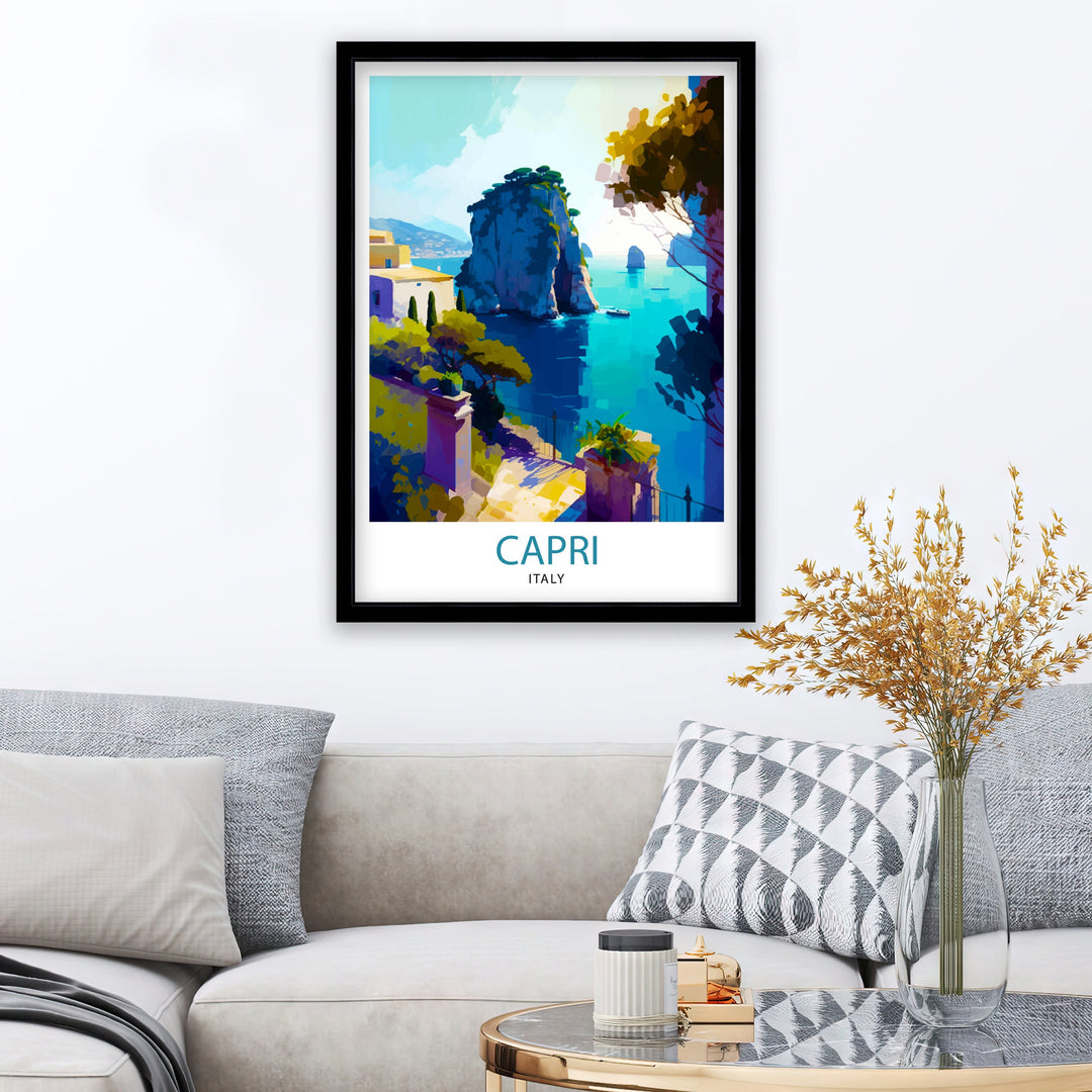 Capri Italy Travel Poster Capri