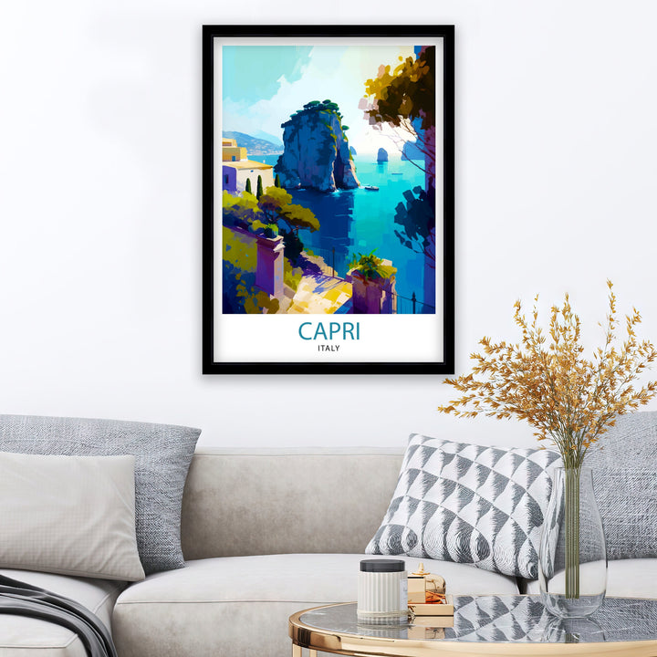 Capri Italy Travel Poster Capri