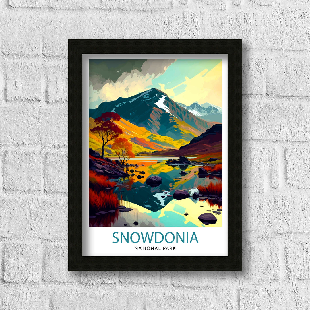 Snowdonia National Park Travel Poster Snowdonia