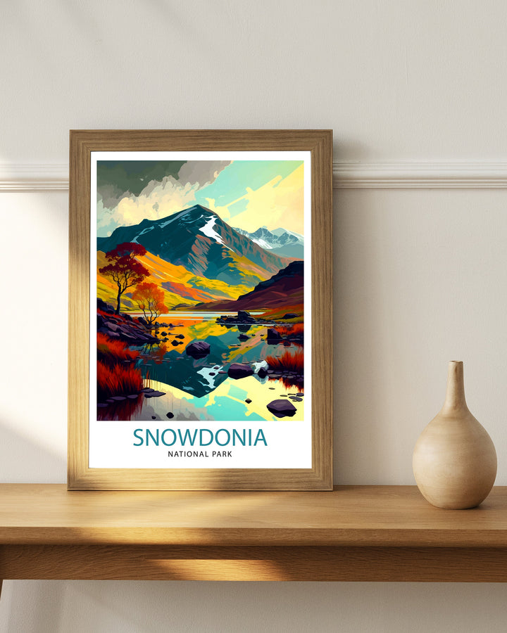 Snowdonia National Park Travel Poster Snowdonia