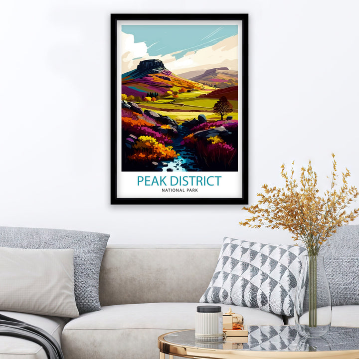 Peak District National Park Travel Poster Peak District