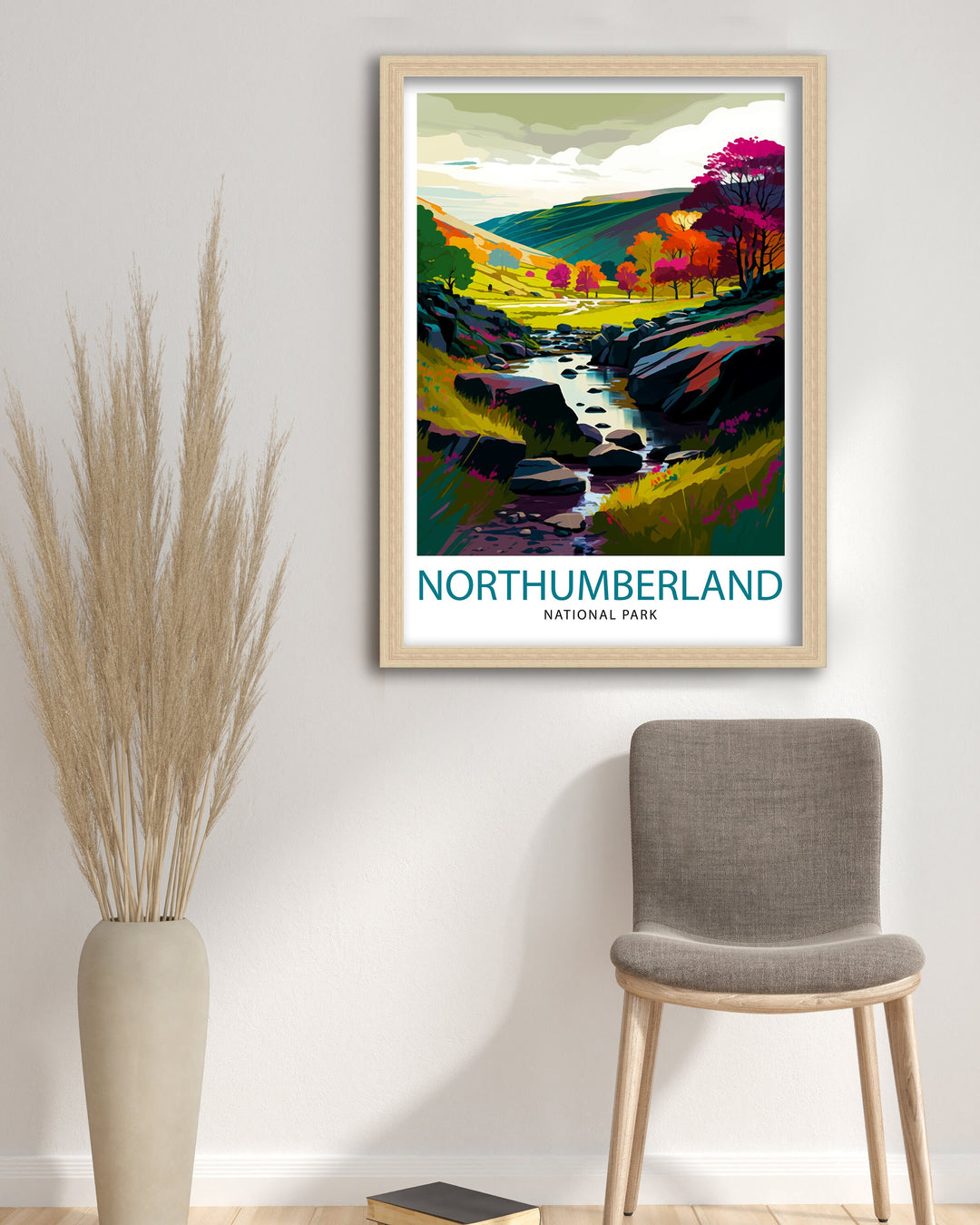 Northumberland National Park Travel Poster Northumberland