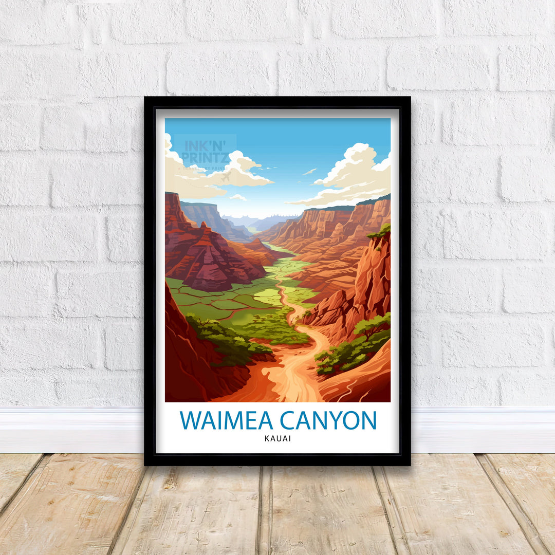 Waimea Canyon Kauai Travel Poster