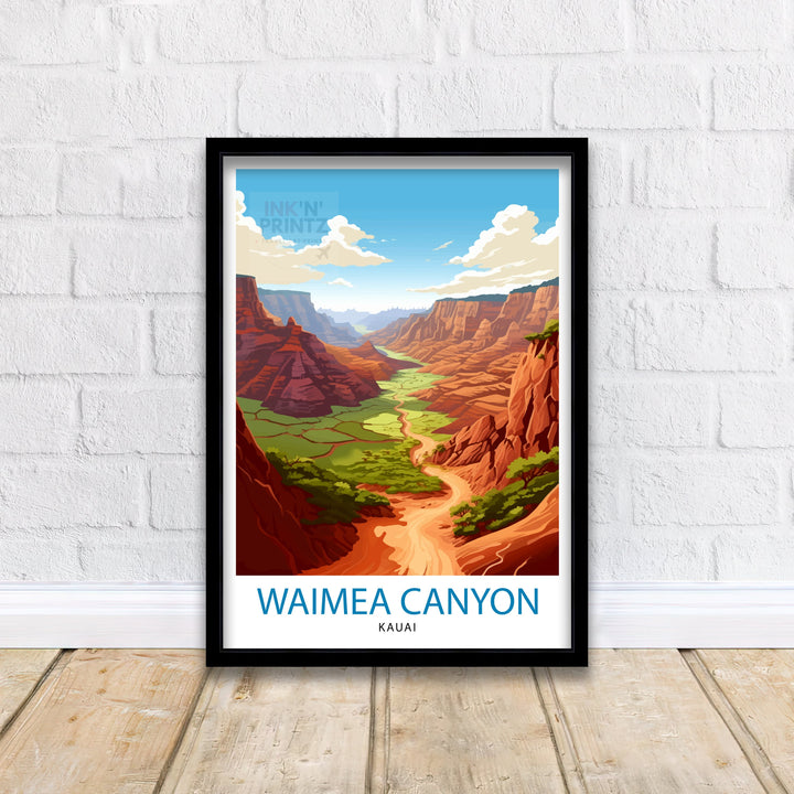 Waimea Canyon Kauai Travel Poster