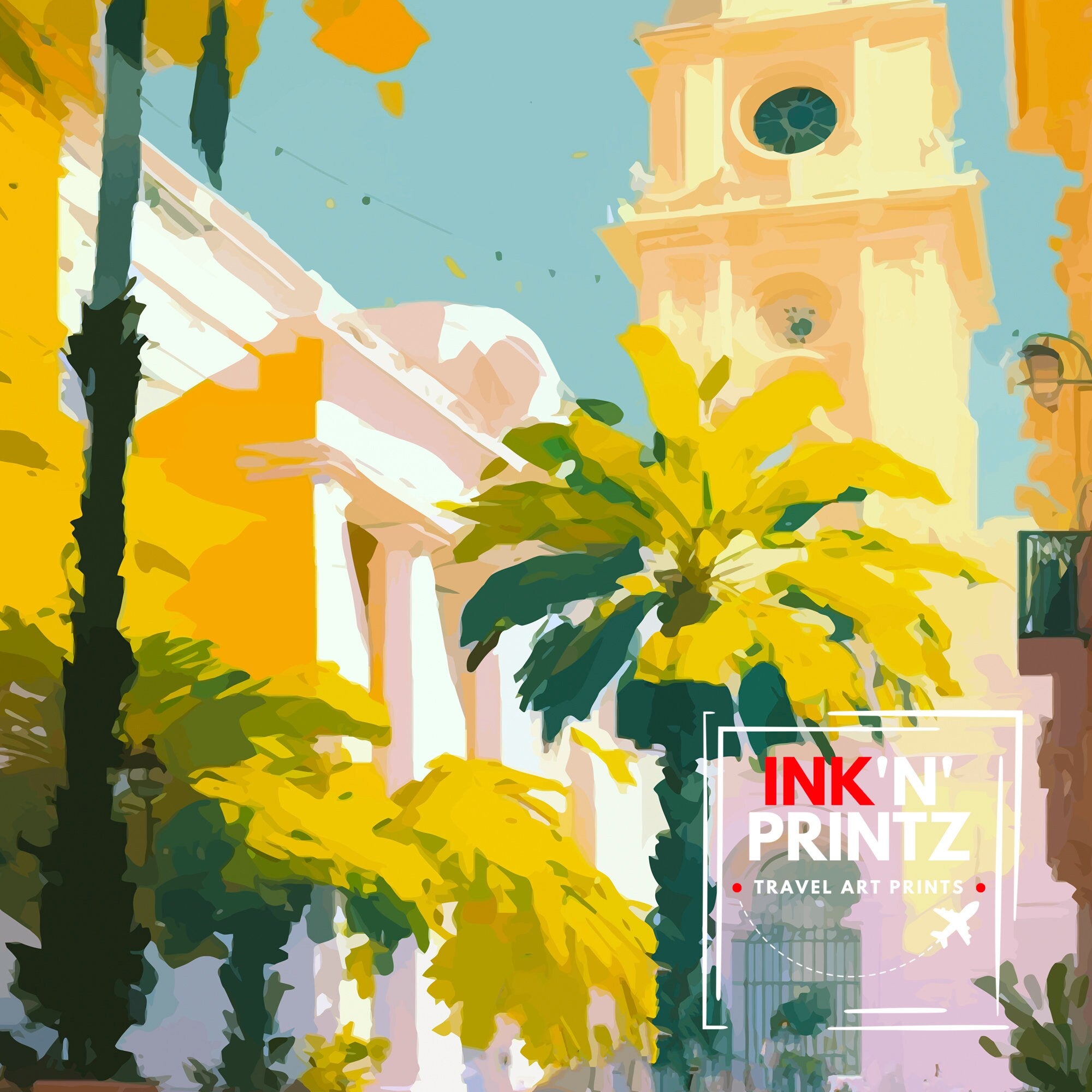 Valencia Spain Travel Print Valencia Wall Decor Valencia Home Living Decor Valencia Spain Illustration Travel Poster Gift for Valencia