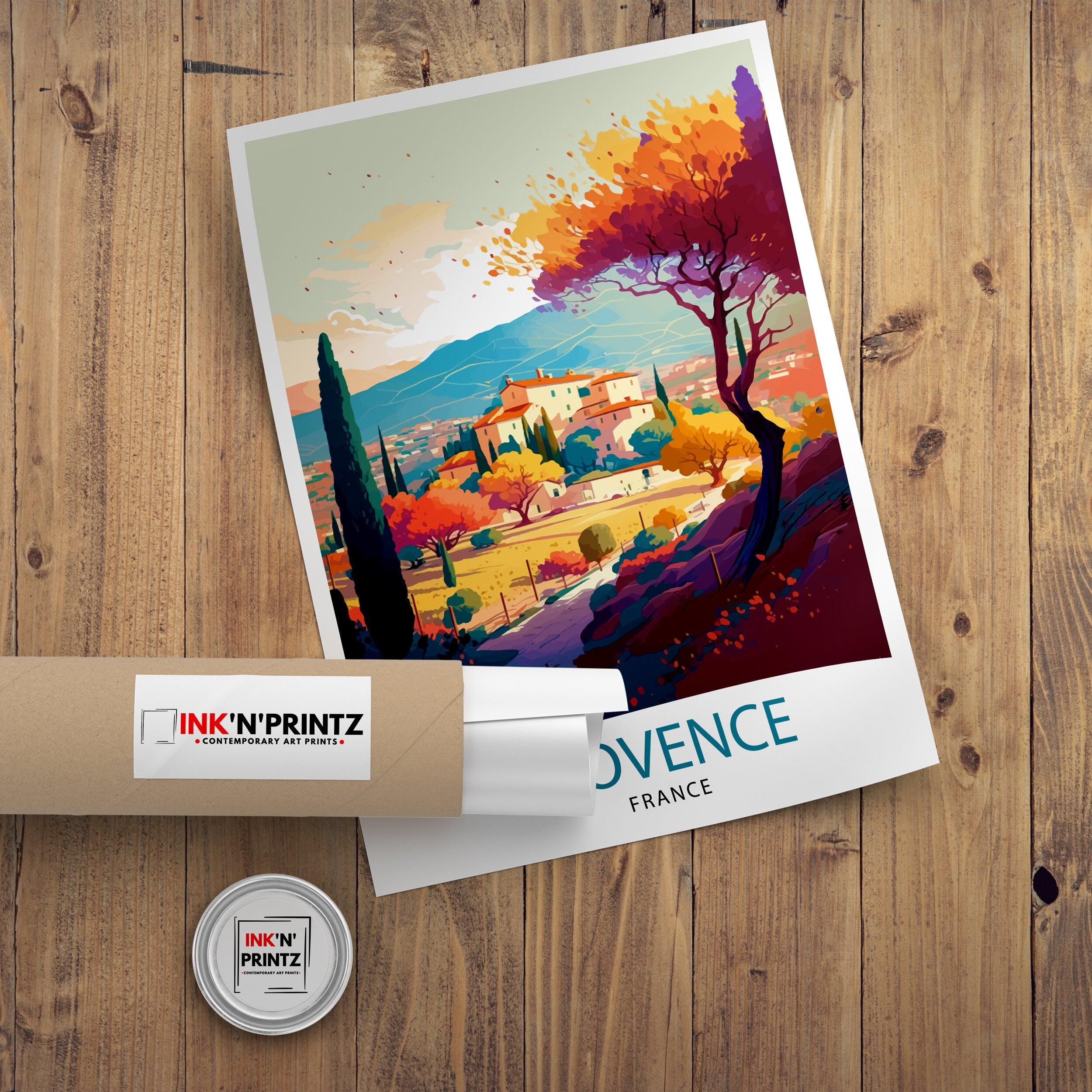 Provence France Travel Print Provence Wall Decor Provence Home Living Decor Provence France Illustration Travel Poster Gift for Provence