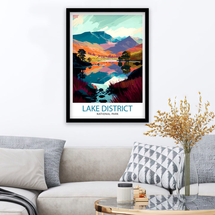 Lake District Travel Poster Lake District