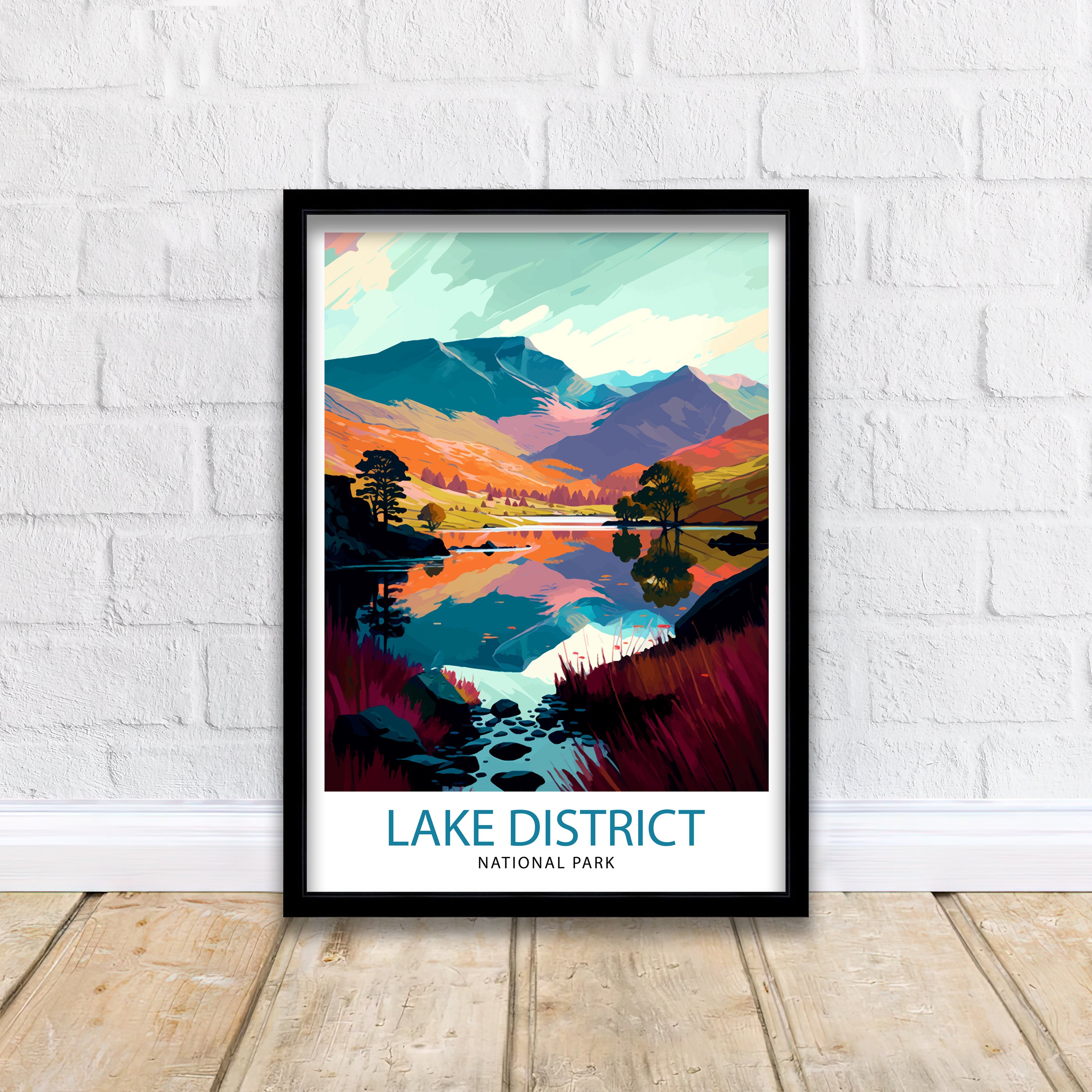 Lake District Travel Poster Lake District