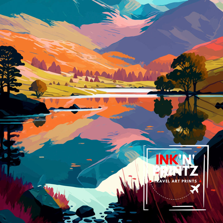 Lake District Travel Poster Lake District