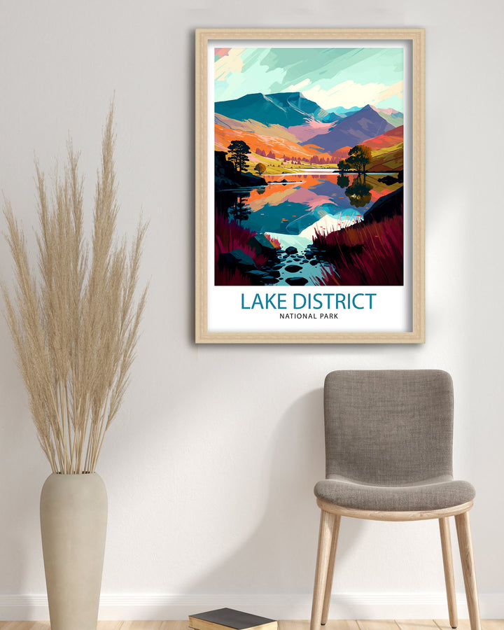 Lake District Travel Poster Lake District