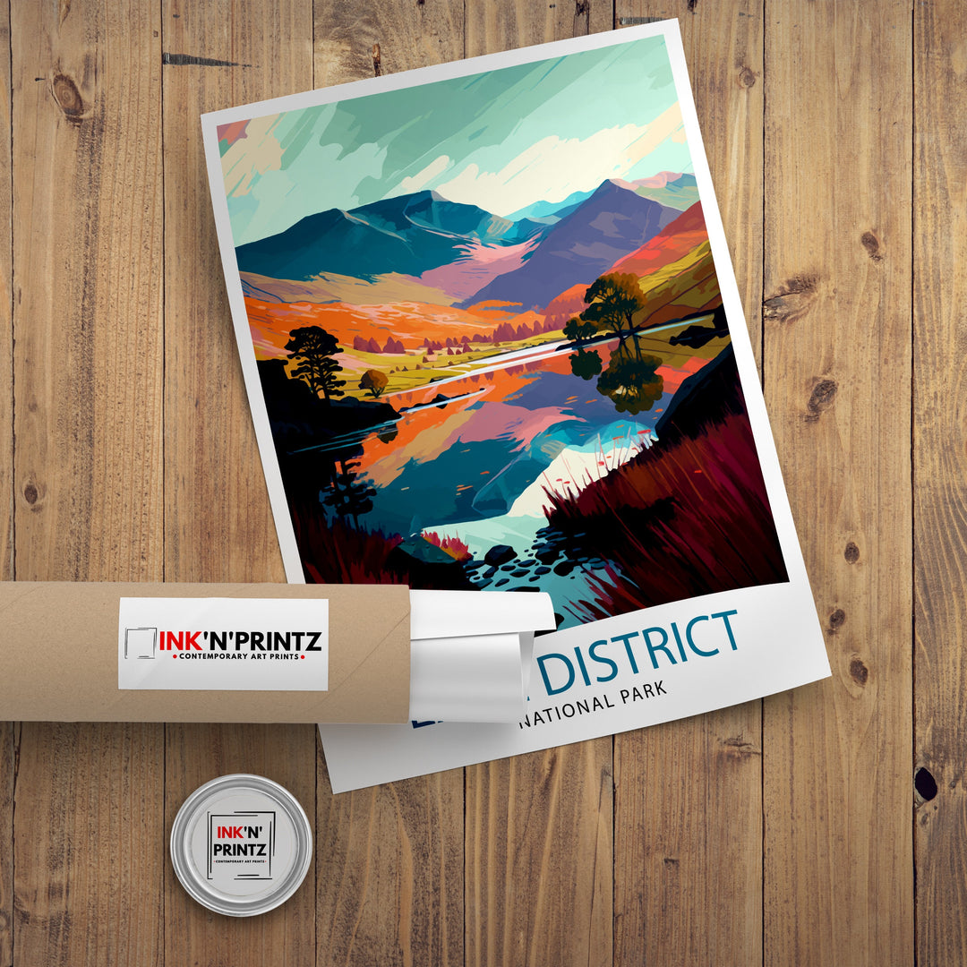 Lake District Travel Poster Lake District