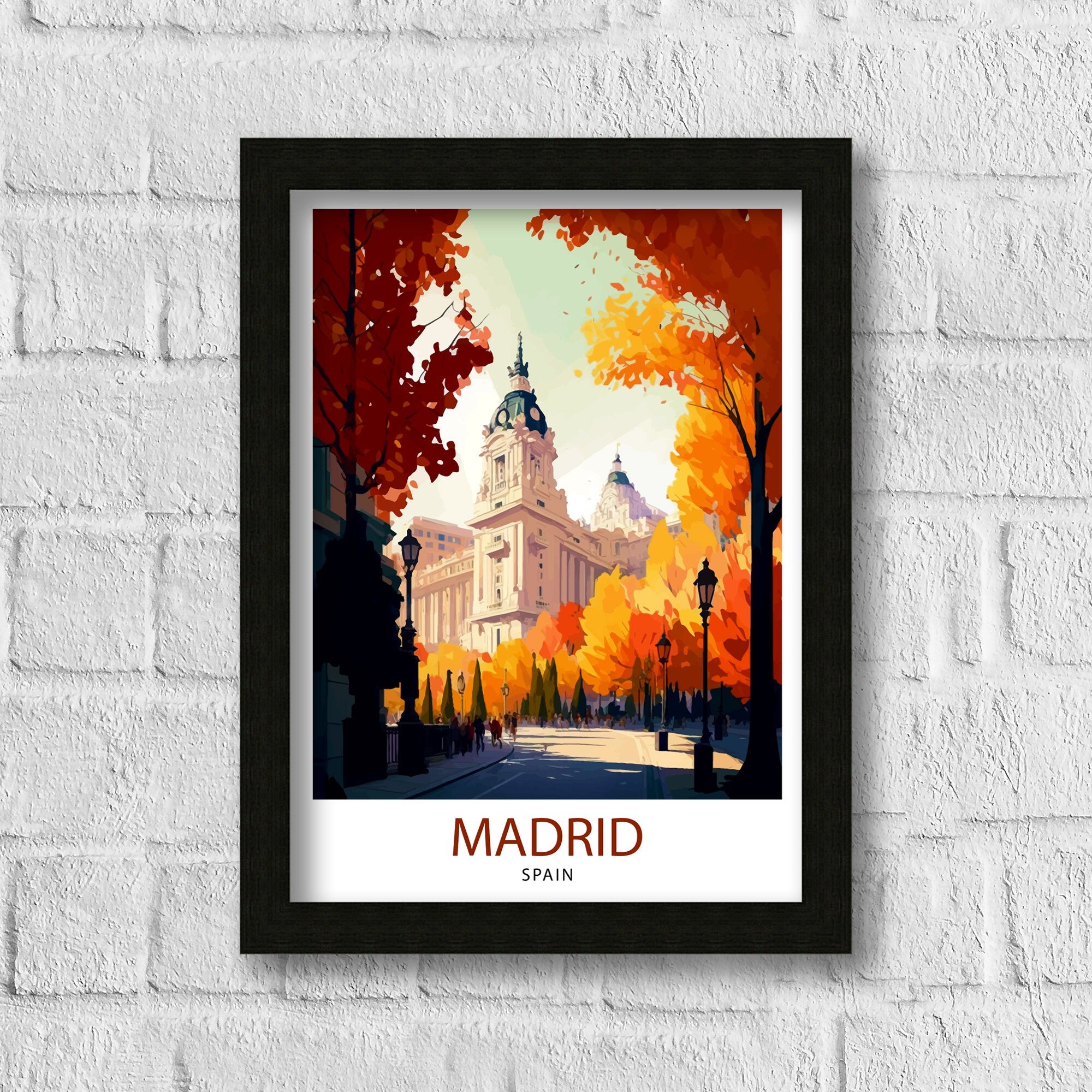 Madrid Spain Travel Print Madrid Wall Decor Madrid Poster Spain Travel Prints Madrid Art Print Madrid Illustration Madrid Wall Art Spain