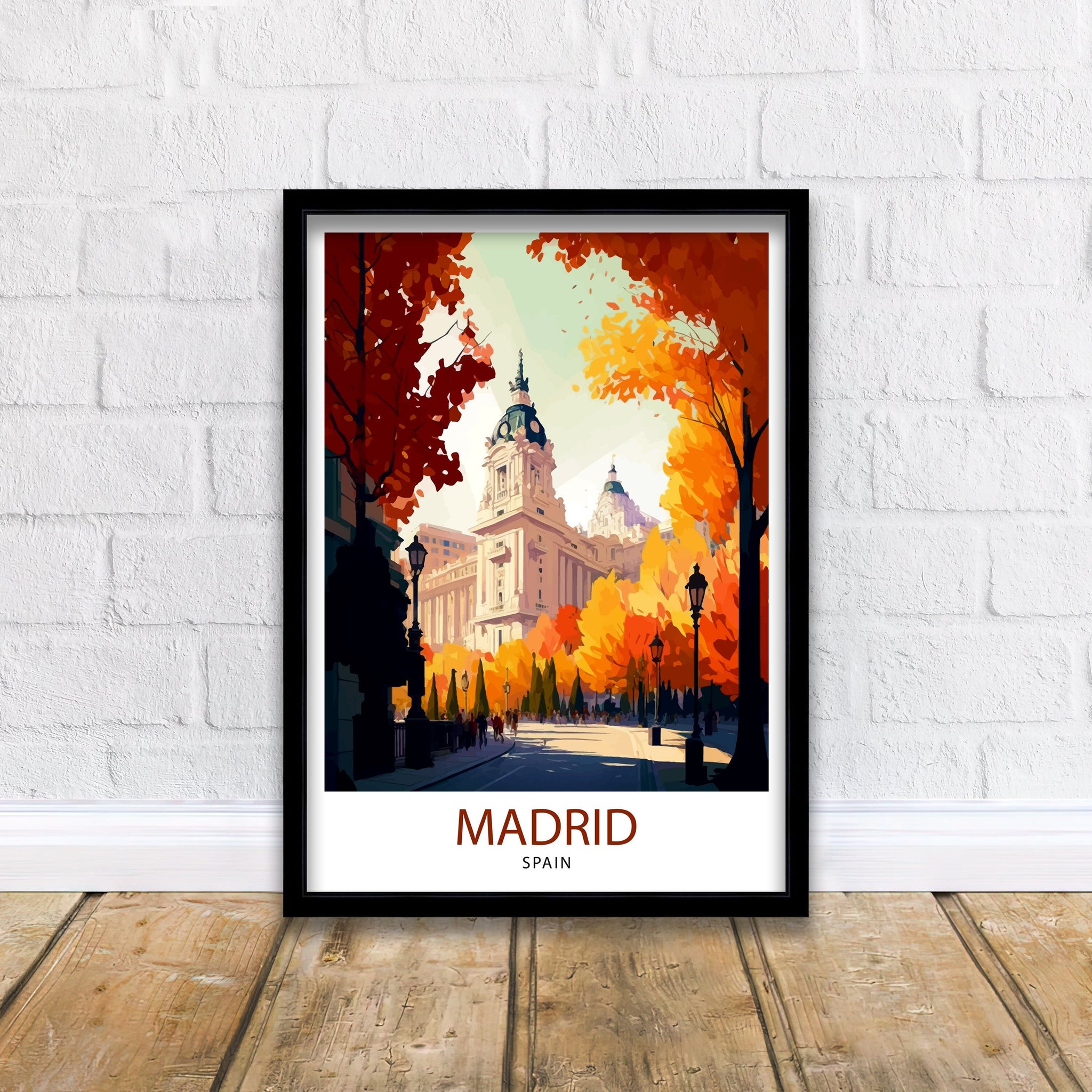 Madrid Spain Travel Print Madrid Wall Decor Madrid Poster Spain Travel Prints Madrid Art Print Madrid Illustration Madrid Wall Art Spain
