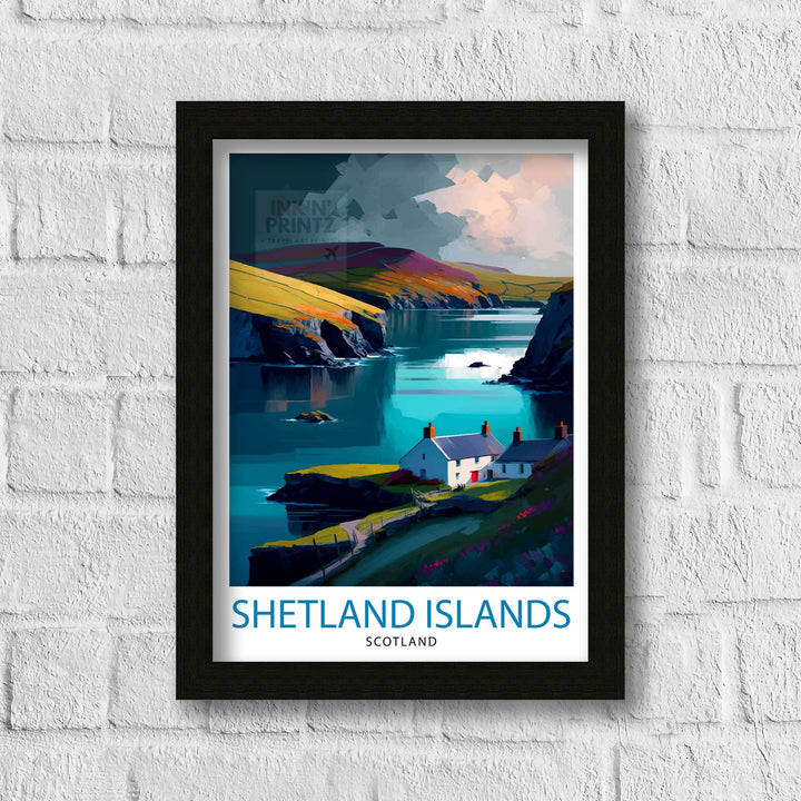 Shetland Islands Travel Poster Shetland