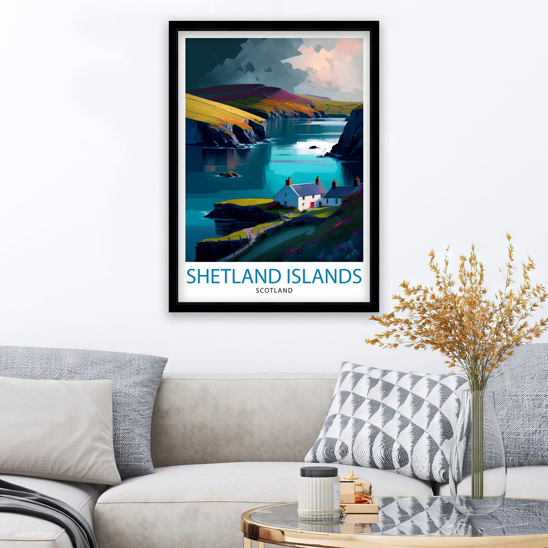 Shetland Islands Travel Poster Shetland