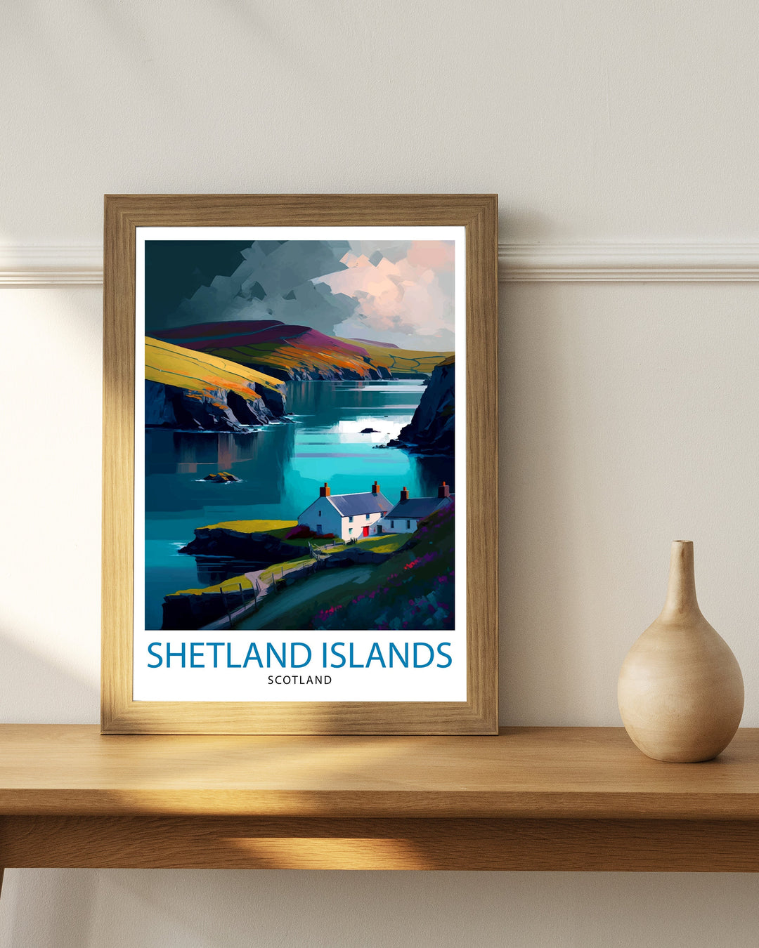 Shetland Islands Travel Poster Shetland