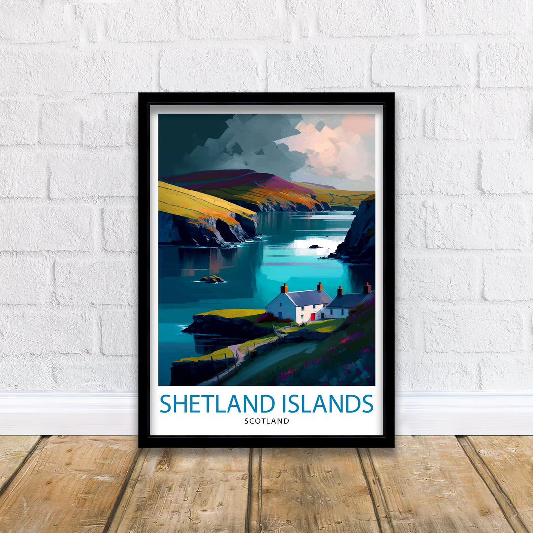 Shetland Islands Travel Poster Shetland