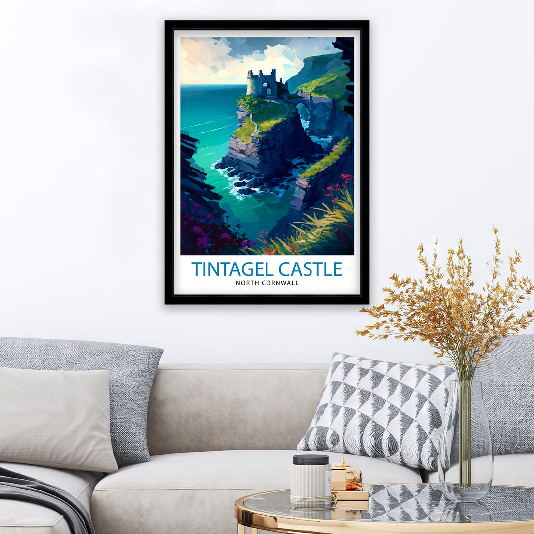 Tintagel Castle Travel Poster Tintagel