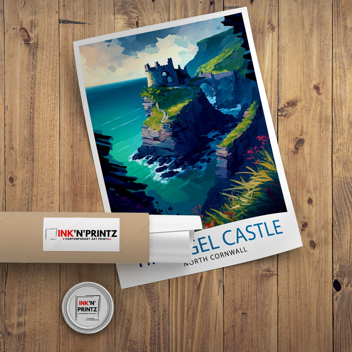 Tintagel Castle Travel Poster Tintagel