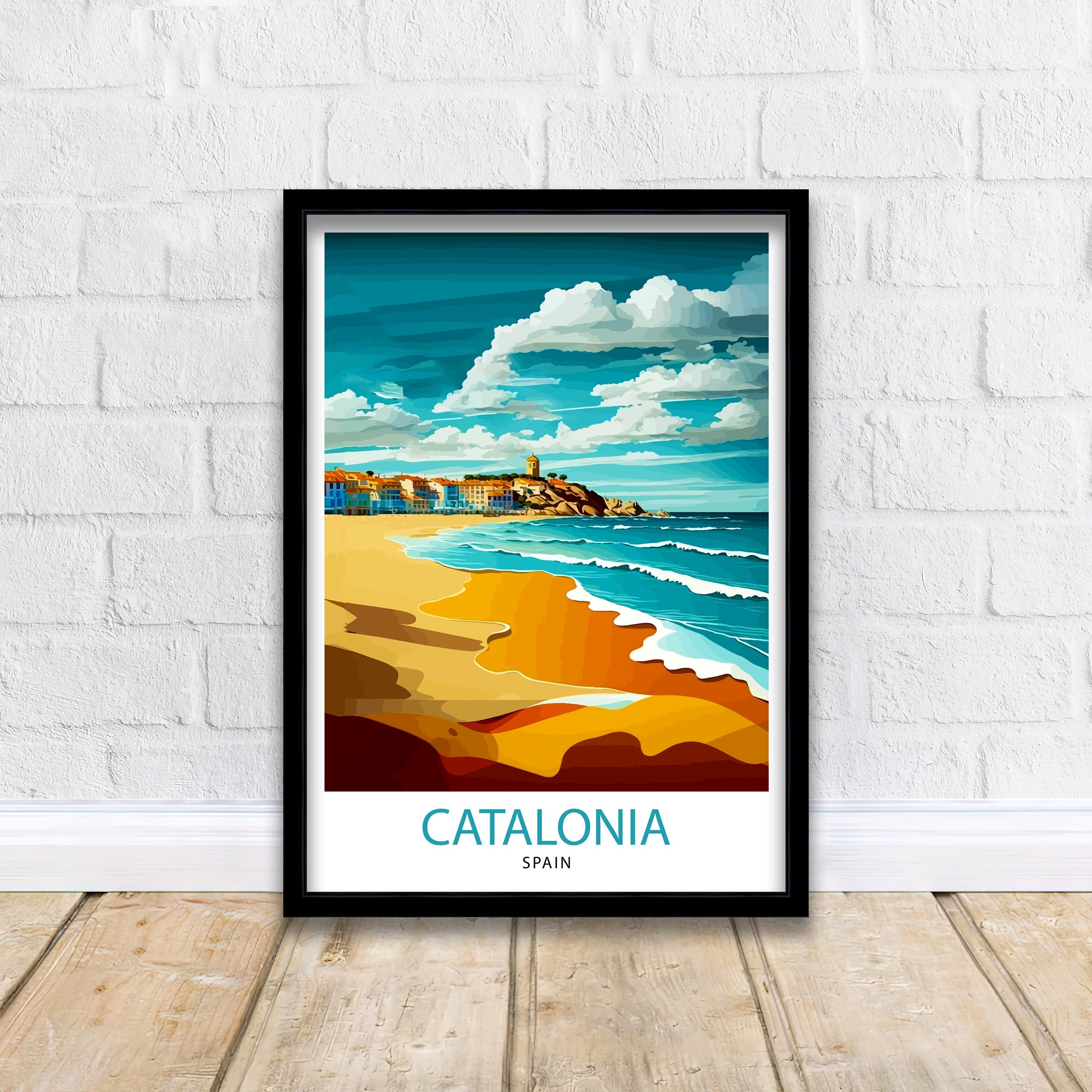 Catalonia Spain Travel Print Catalonia Wall Decor Catalonia Home Living Decor Catalonia Spain Illustration Travel Poster Gift for Catalonia