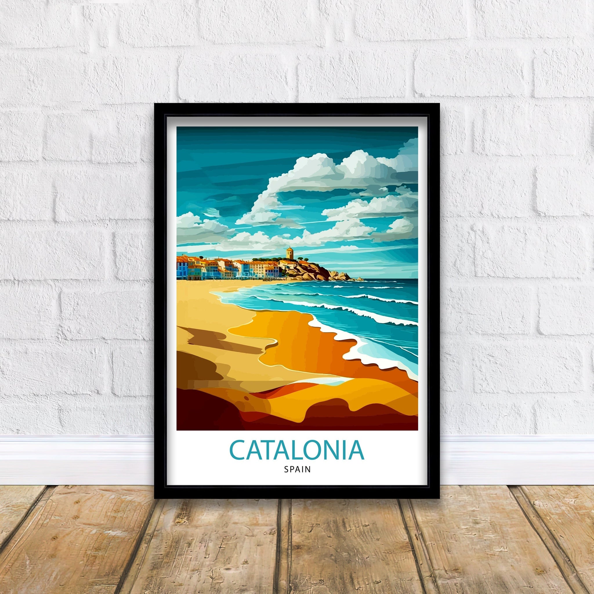 Catalonia Spain Travel Print Catalonia Wall Decor Catalonia Home Living Decor Catalonia Spain Illustration Travel Poster Gift for Catalonia